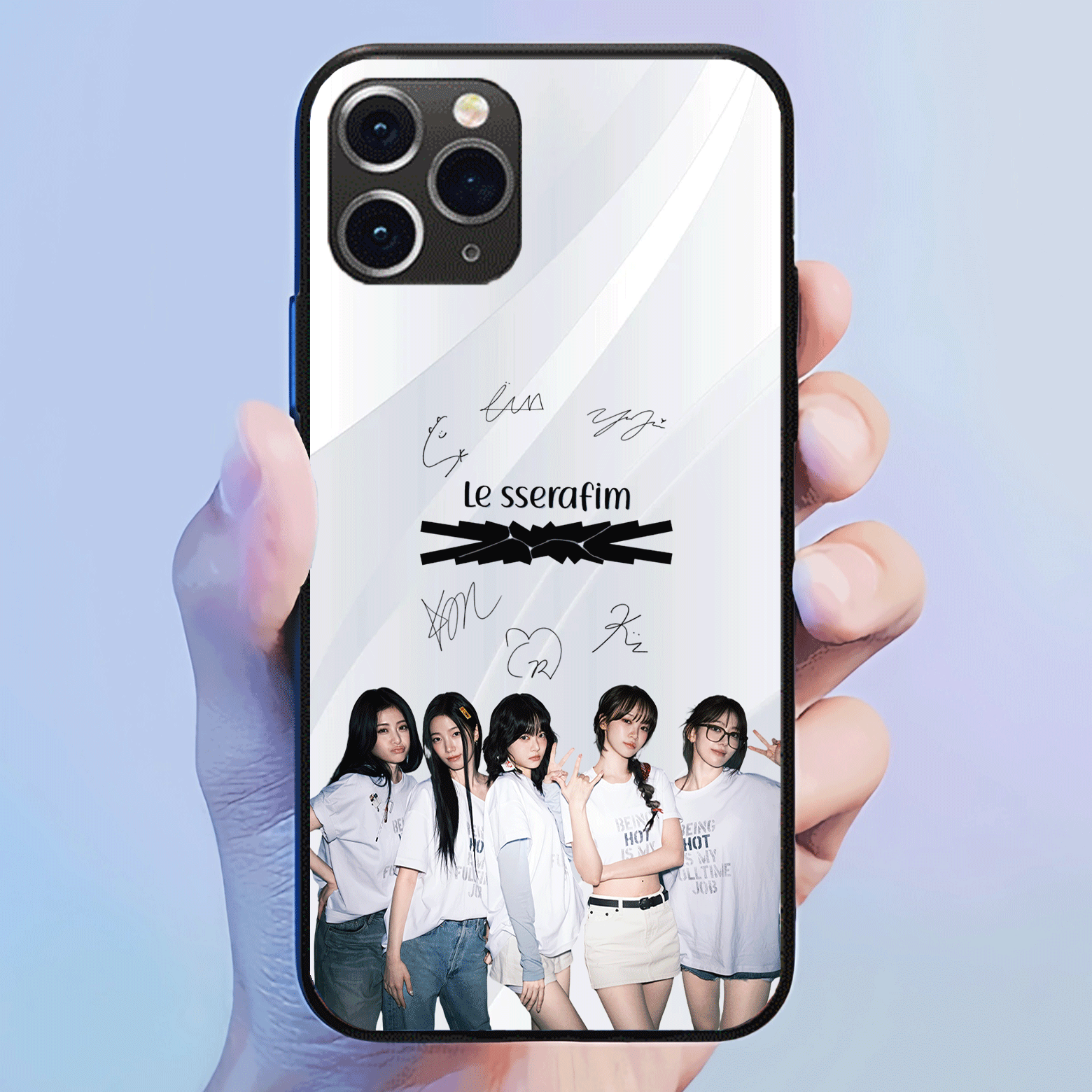 発光するスマートフォンケース 【LE SSERAFIM/Different】