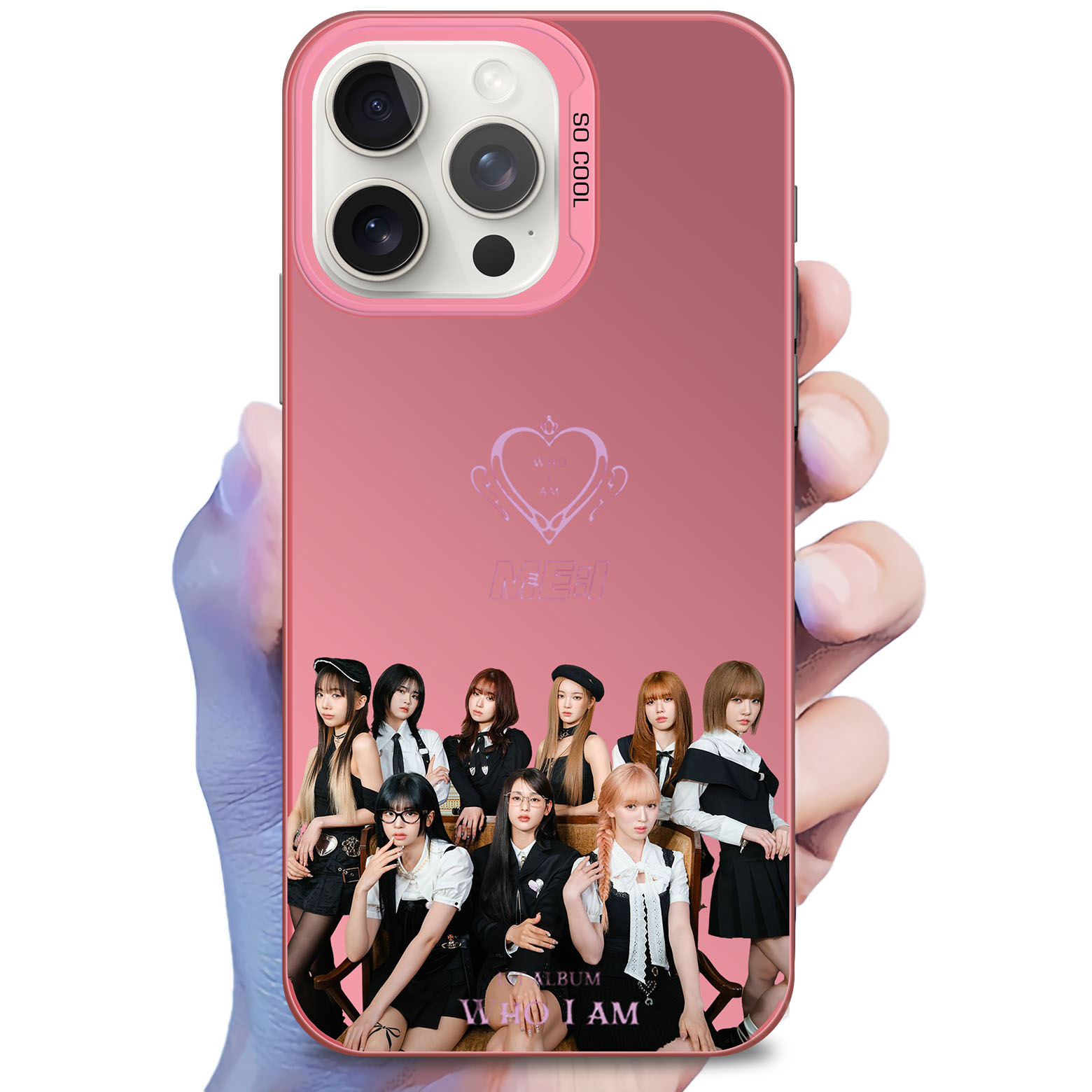 レーザーグラデーションスマートフォンケース-ピンク【ME:I/WHO I AM】-YITOTO™推し活がもっと楽しくなる