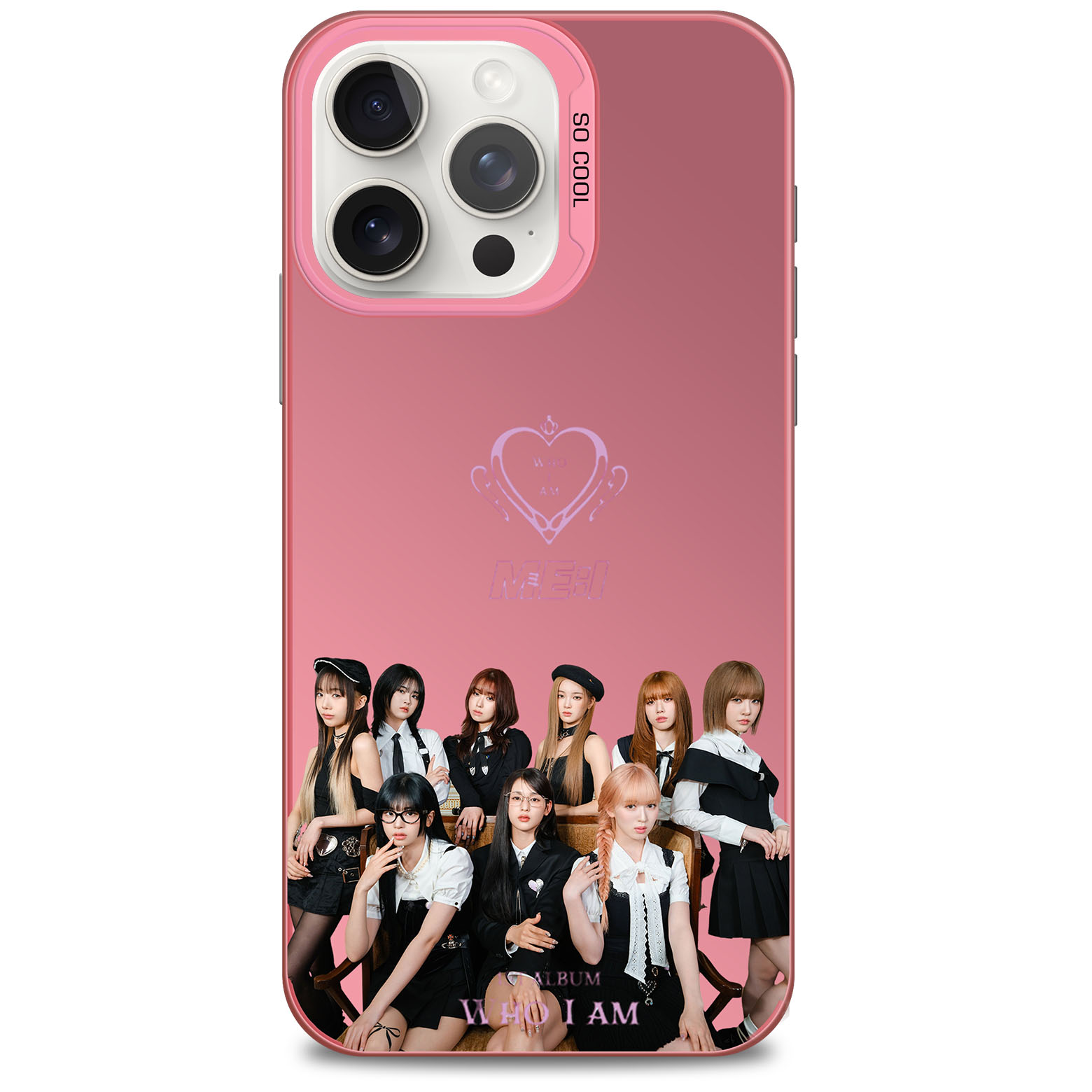 レーザーグラデーションスマートフォンケース-ピンク【ME:I/WHO I AM】-YITOTO™推し活がもっと楽しくなる