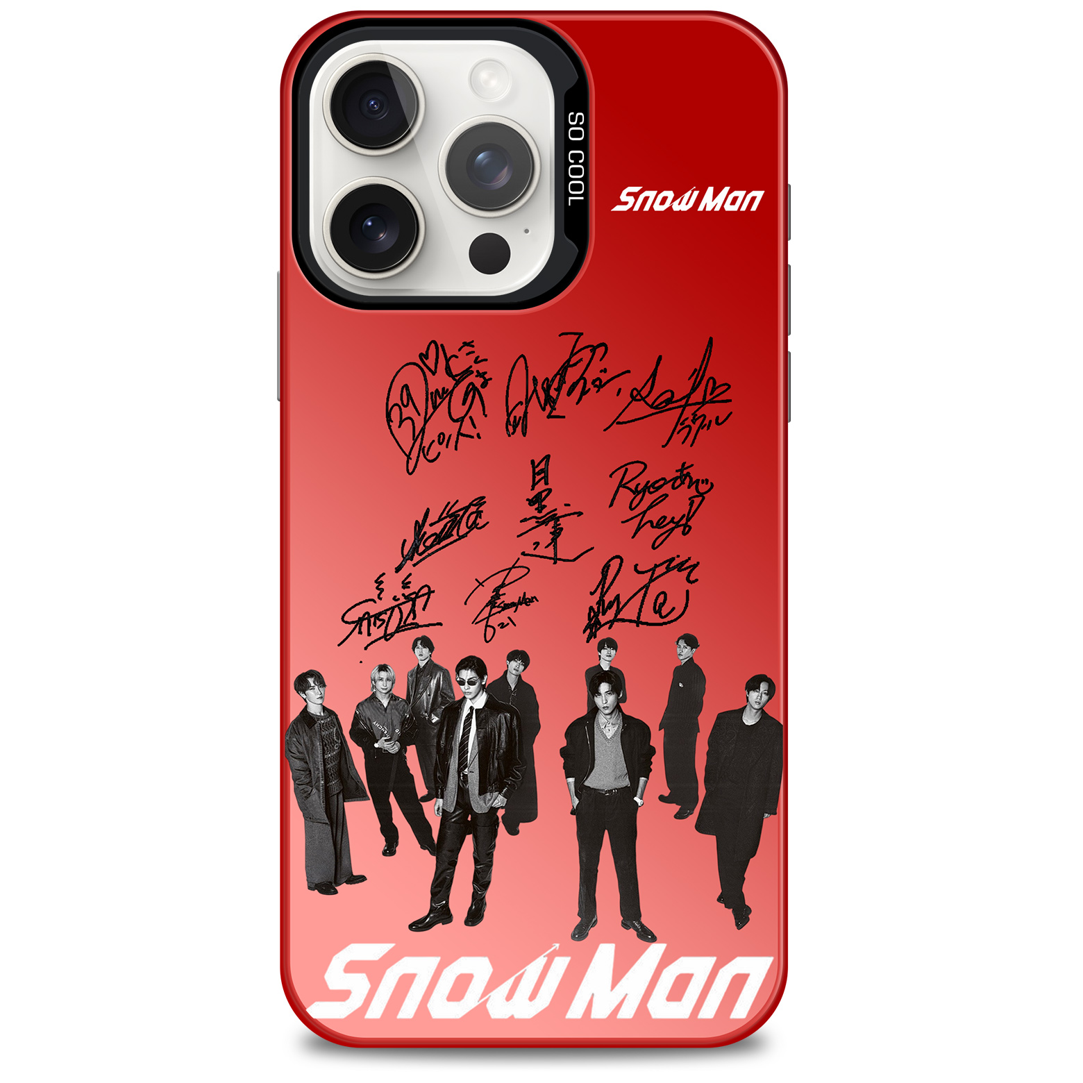ミラースマホケース-赤【Snow Man/VOGUE】