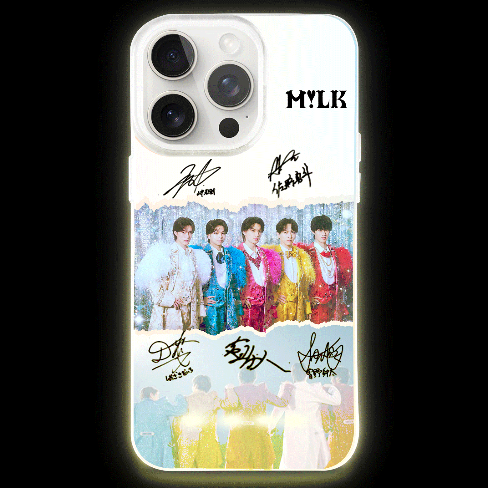 ボトム発光デザイン スマホケース【M!LK/アイドルパワー】