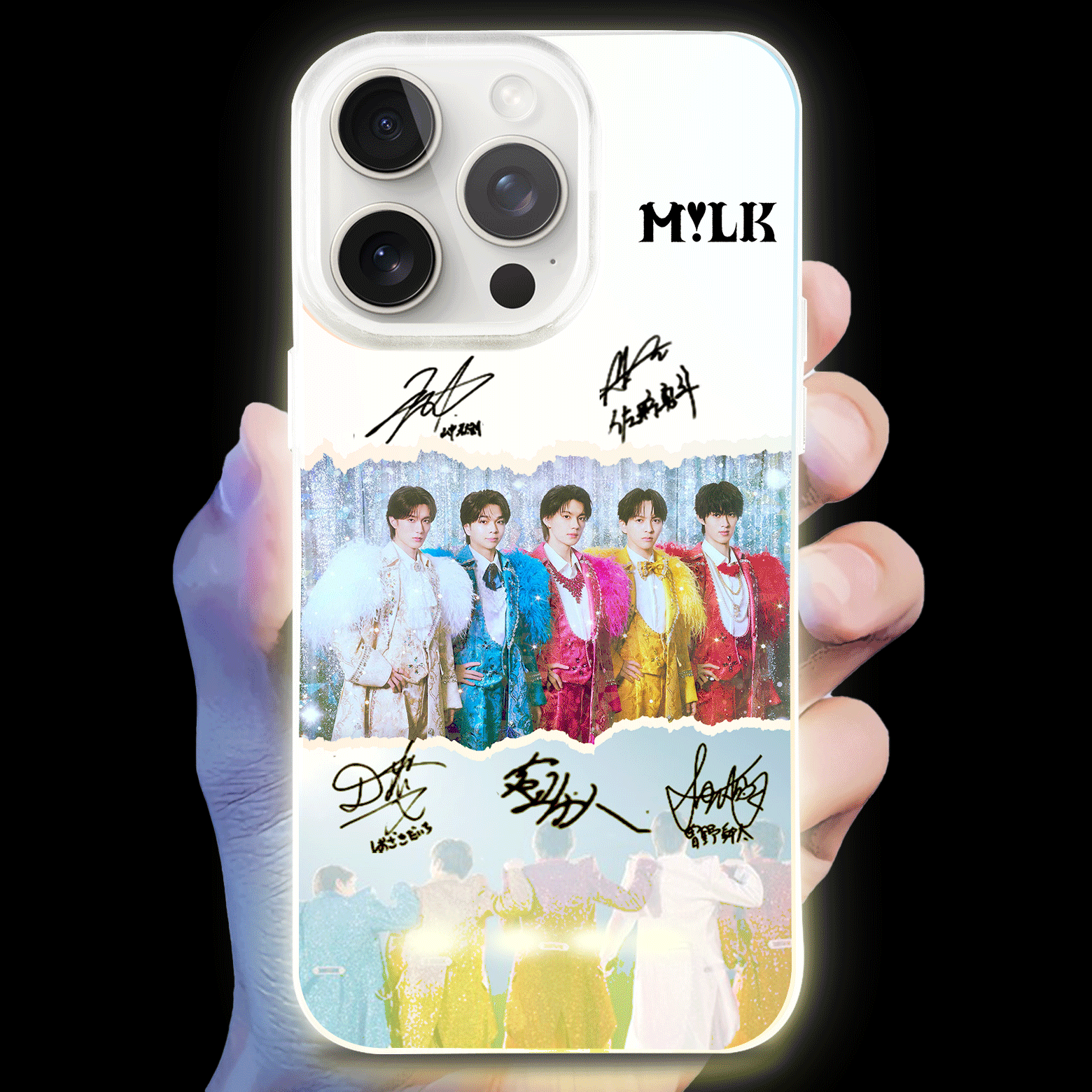 ボトム発光デザイン スマホケース【M!LK/アイドルパワー】