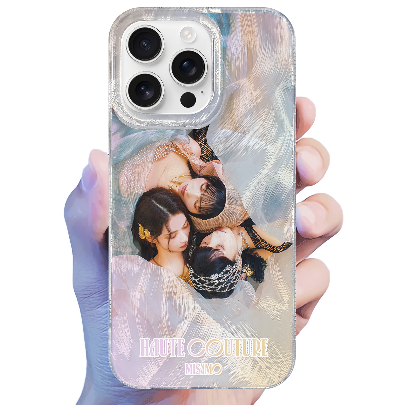 フェザーテクスチャーレーザーグラデーションスマートフォンケース【MISAMO】