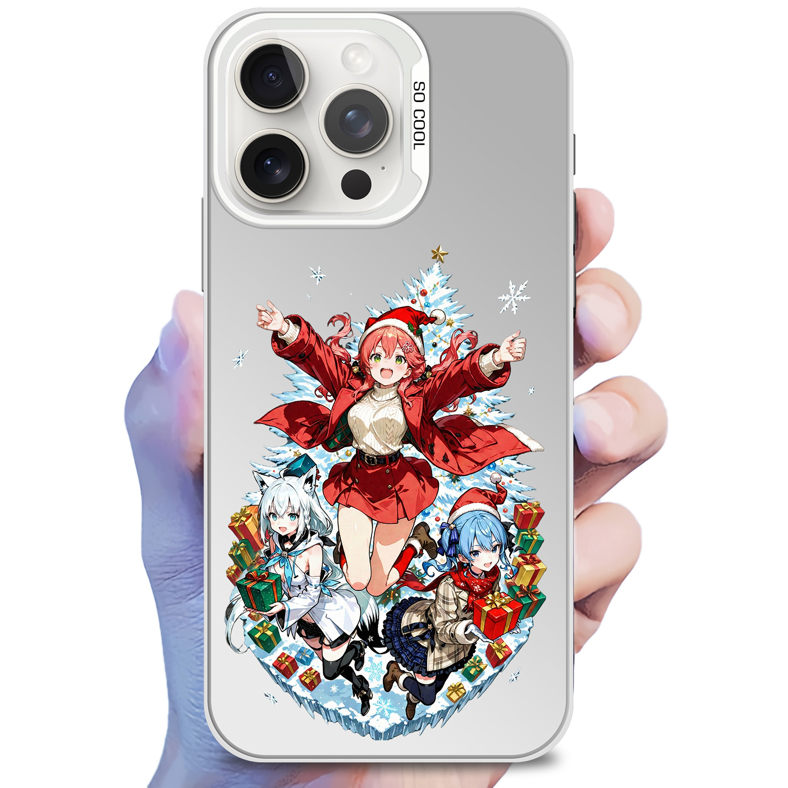 ミラースマホケース-銀【星街すいせい/さくらみ/白上フブキ】