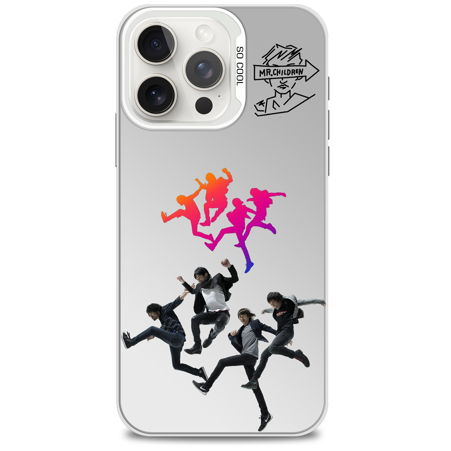 レーザーグラデーションスマートフォンケース-銀【MR.CHILDREN】-B-YITOTO™推し活がもっと楽しくなる