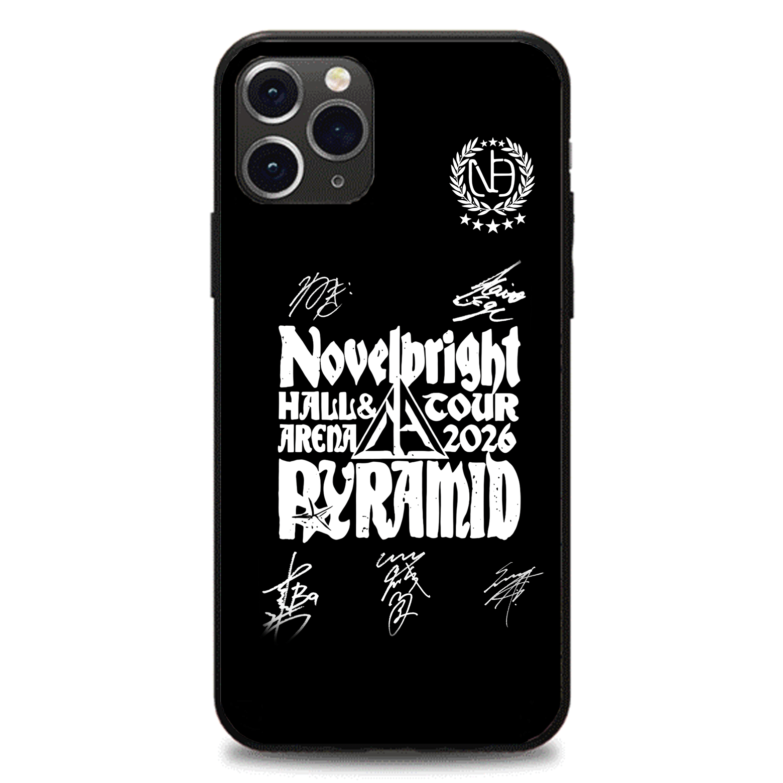 発光するスマートフォンケース 【Novelbright/PYRAMID】