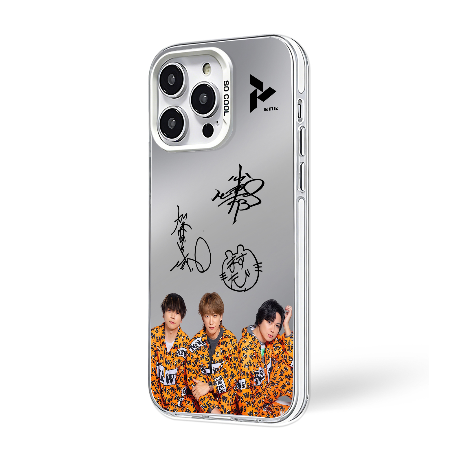ミラースマホケース-銀【NEWS/KMK】
