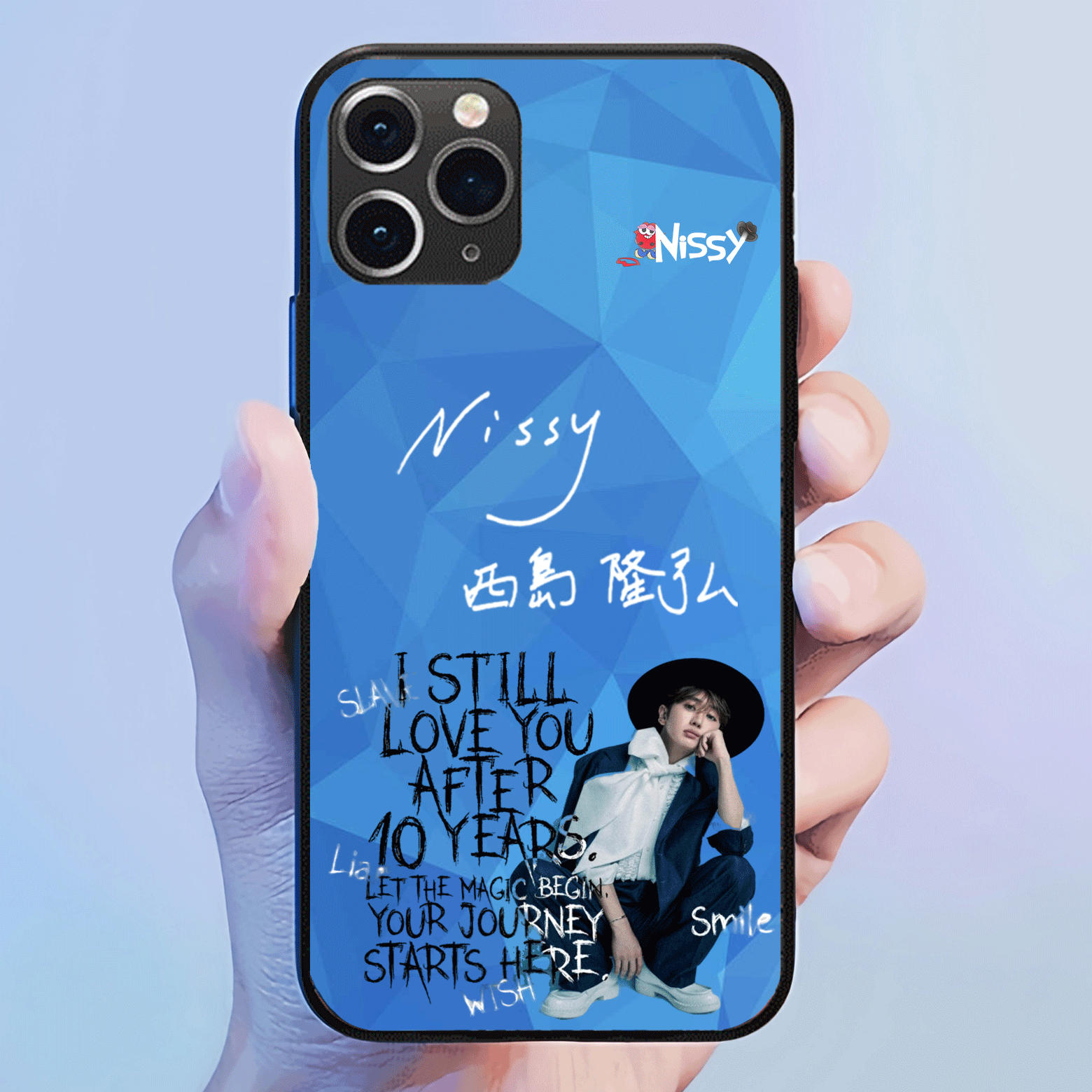 発光するスマートフォンケース 【Nissy】