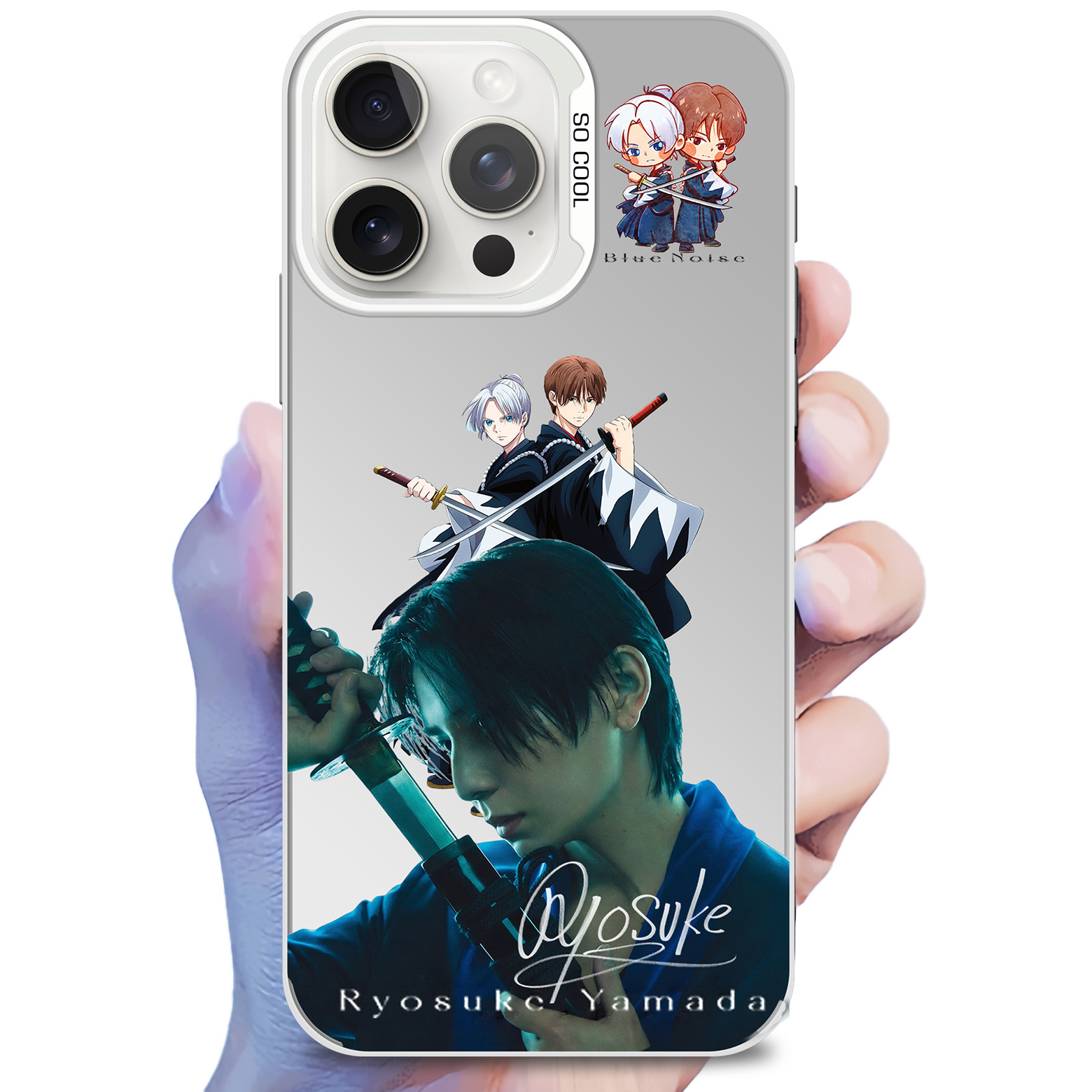 ミラースマホケース-銀【山田涼介Ryosuke Yamada/Blue Noise】
