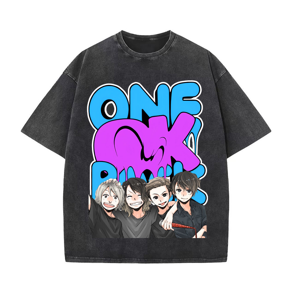 厚手エイジング加工Tシャツ・長袖スウェット【ONE OK ROCK】