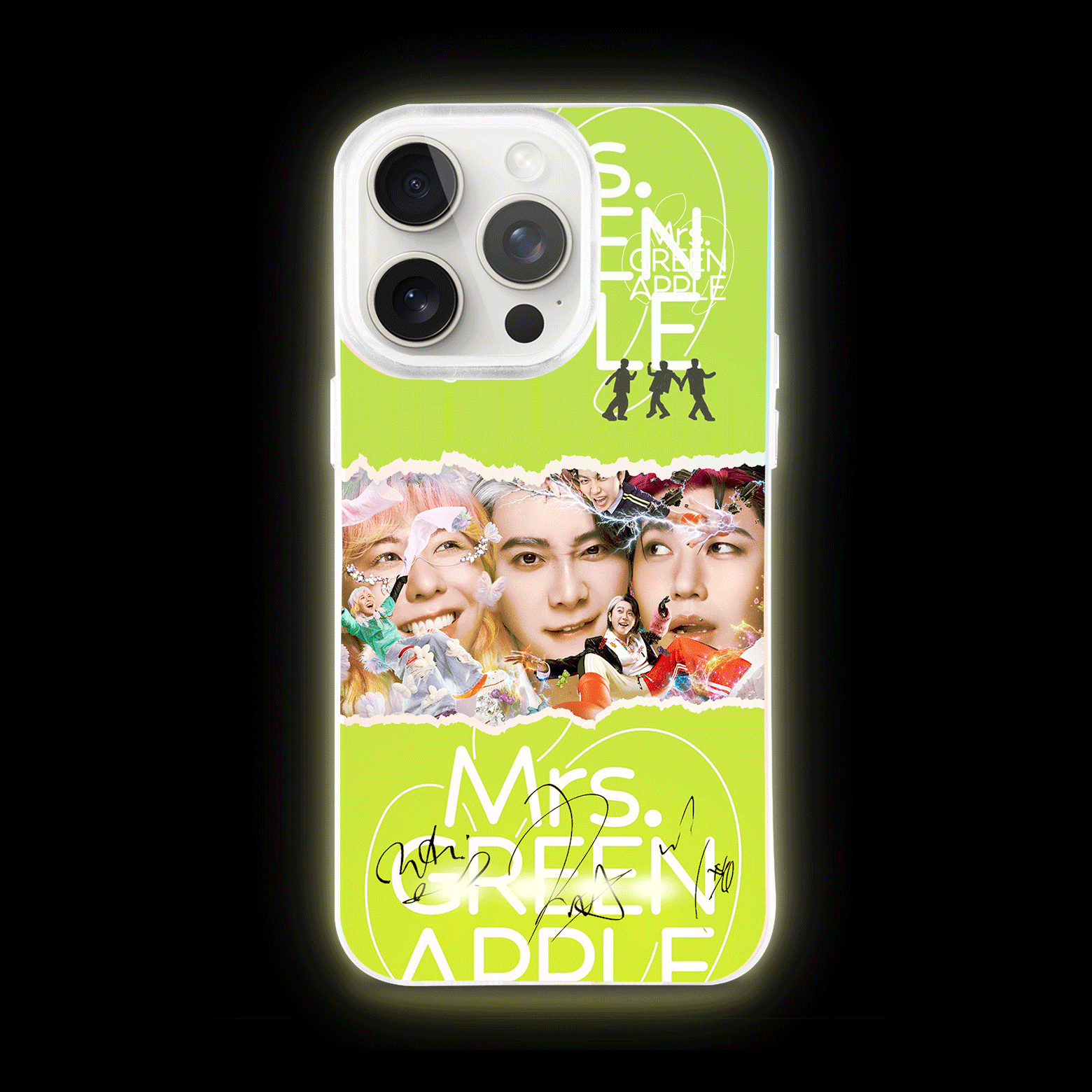ボトム発光デザイン スマホケース【Mrs. GREEN APPLE】