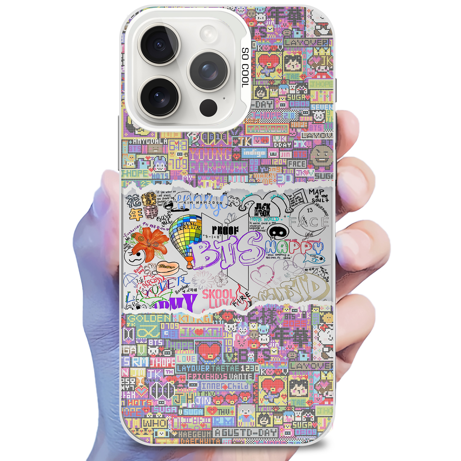 ミラースマホケース-銀【BTS】-C