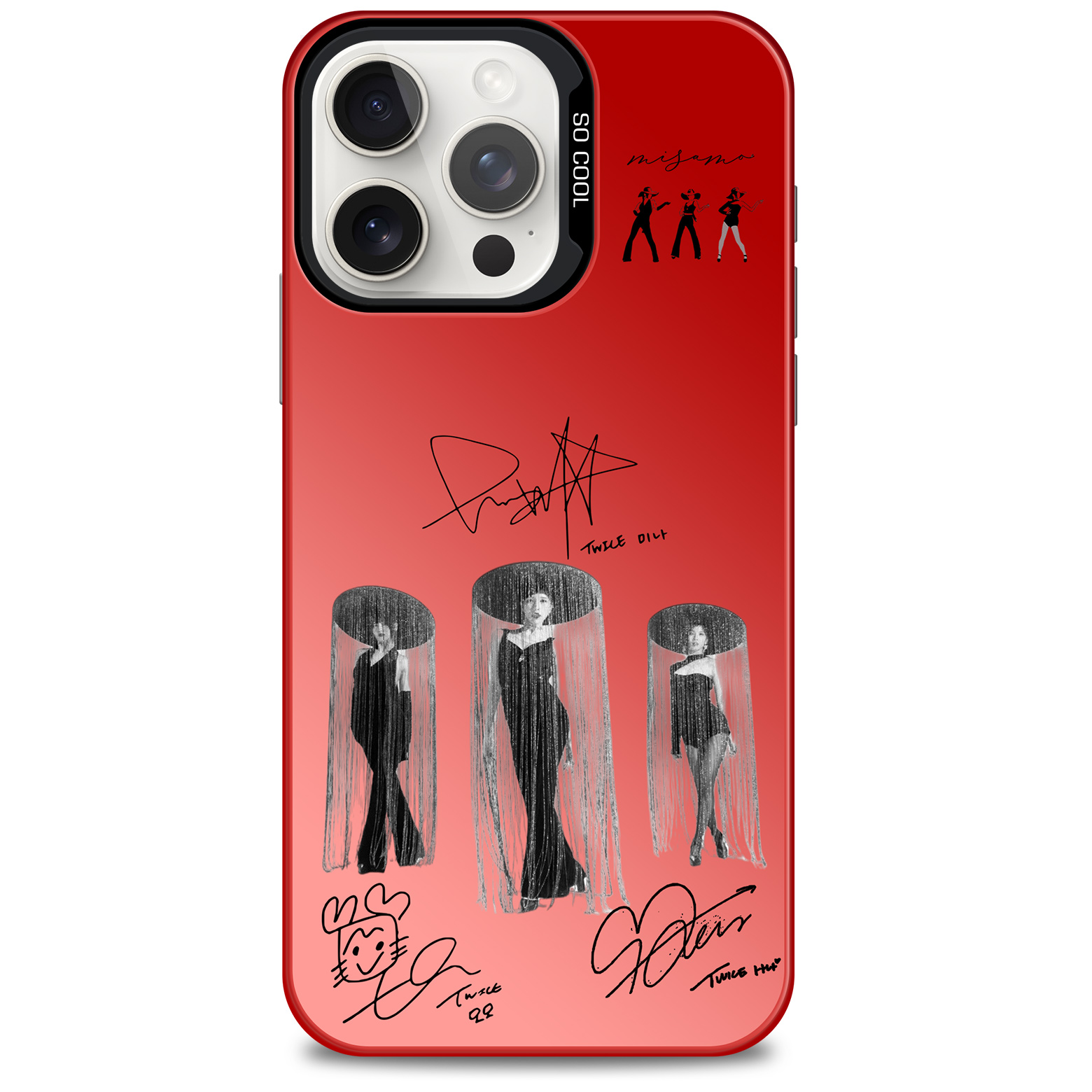ミラースマホケース-赤【MISAMO/TWICE/PLAY】
