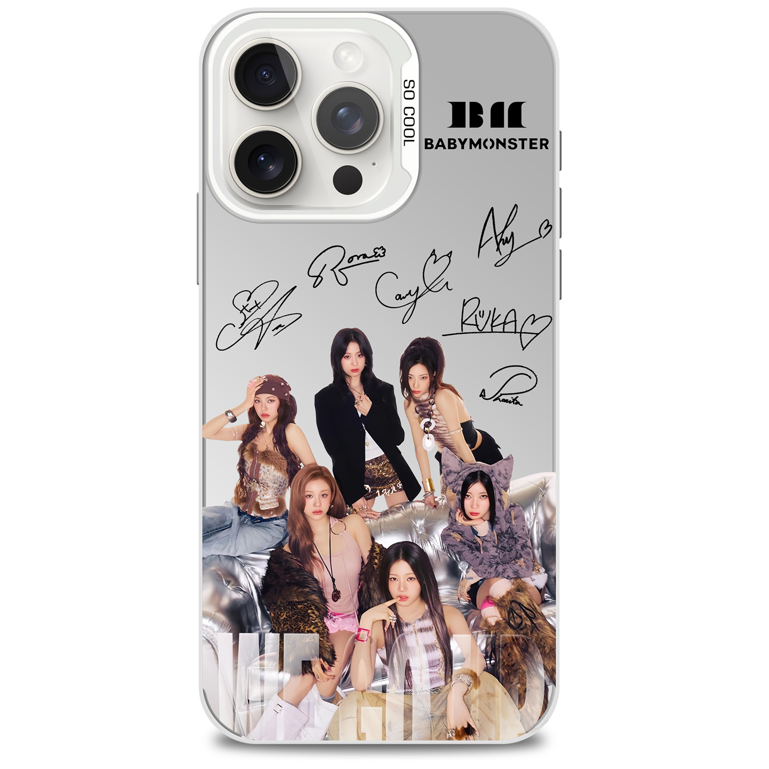 ミラースマホケース-銀【BABYMONSTER/WE GO UP】