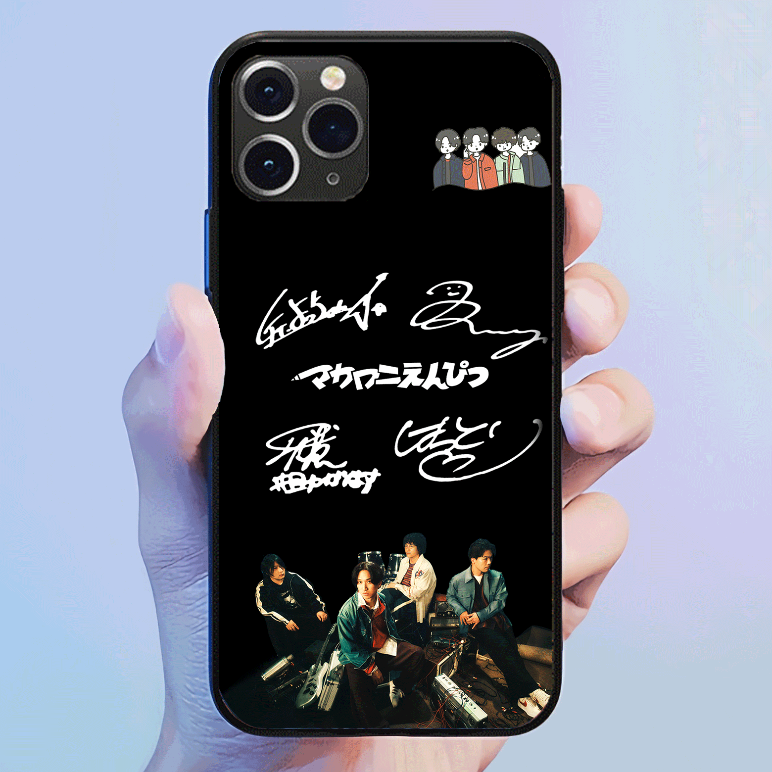 発光するスマートフォンケース 【マカロニえんぴつ】