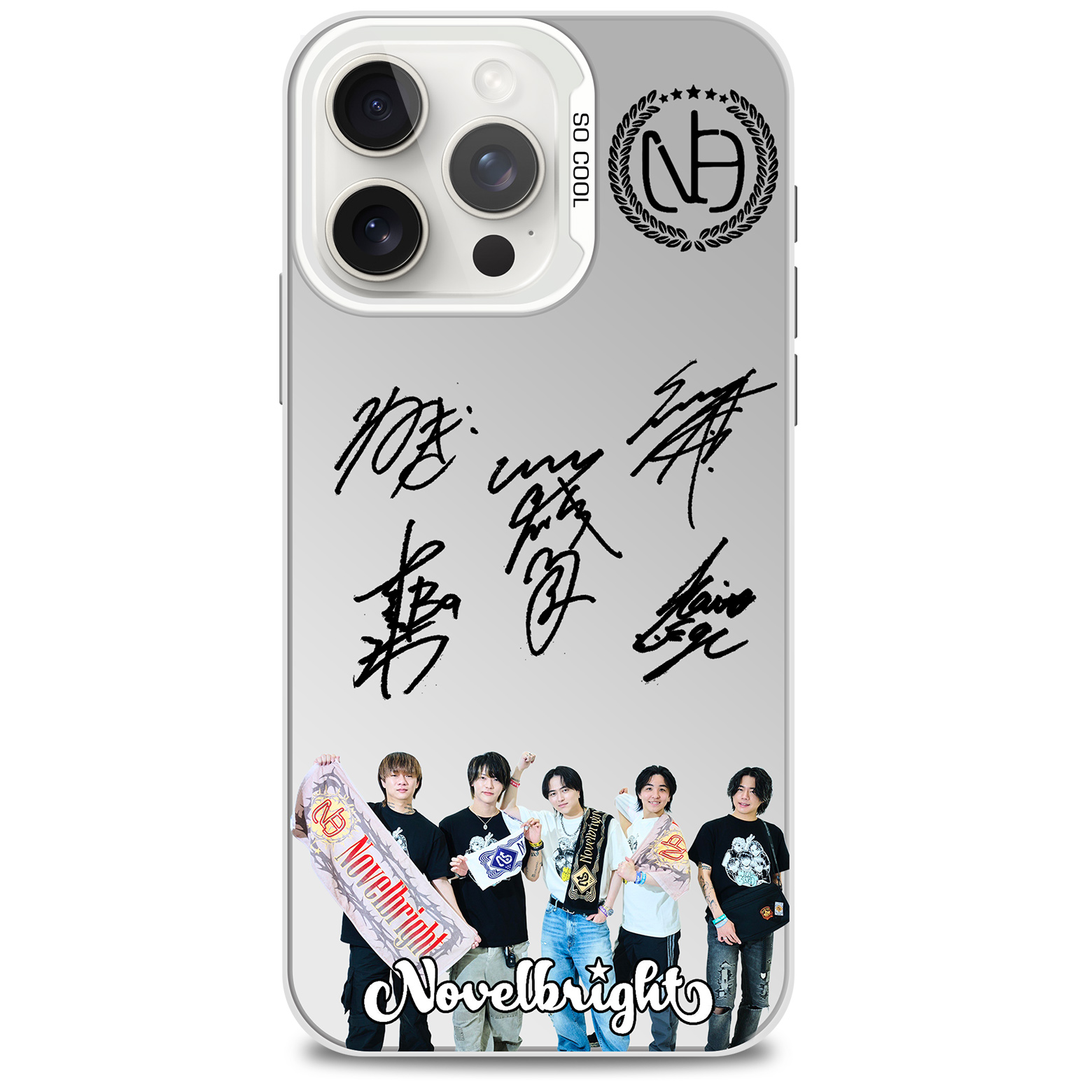 Novelbrightサインつきスマホケース 新 デザイン