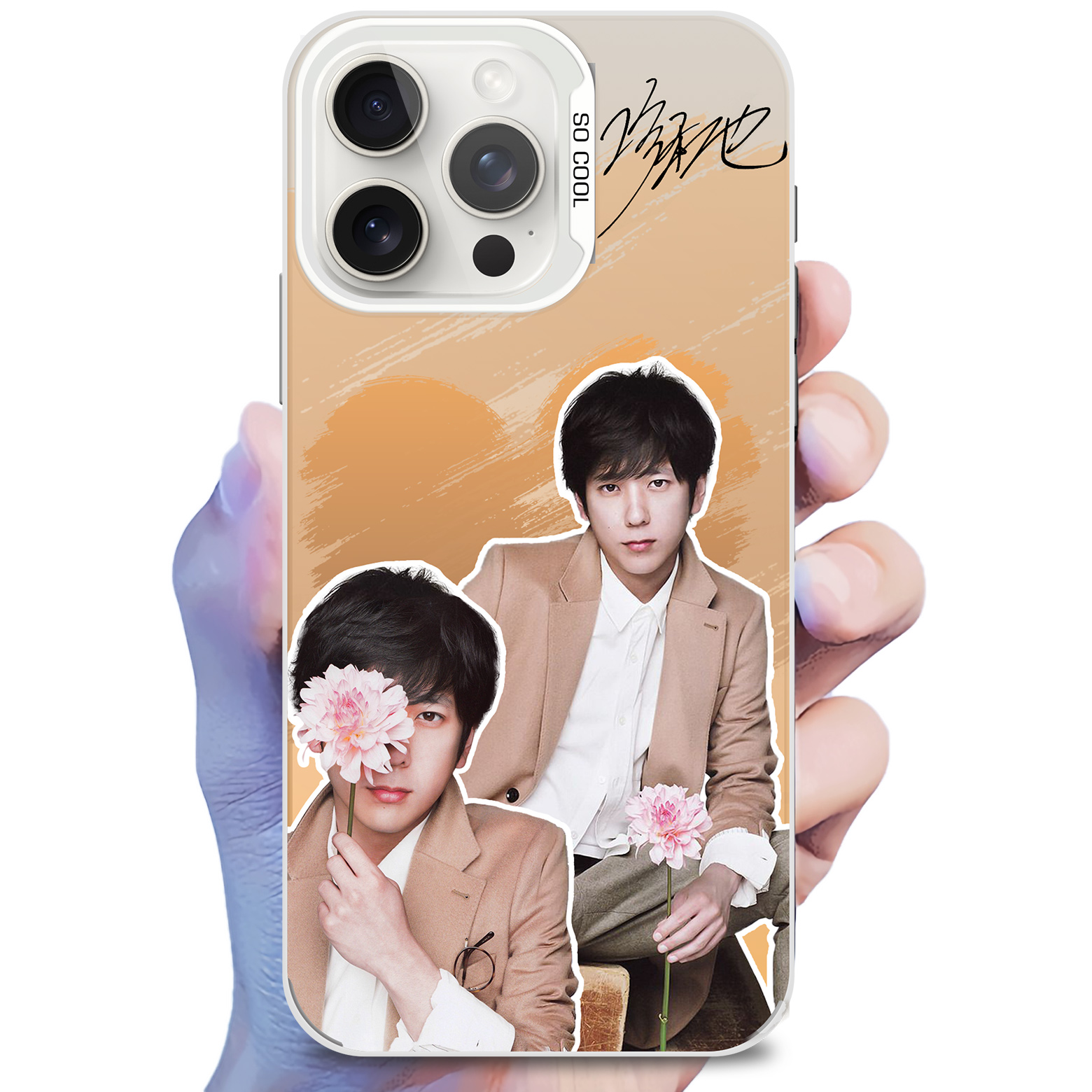 レーザーグラデーションスマートフォンケース-銀【二宮和也/嵐ARASHI/〇〇と二宮と2】