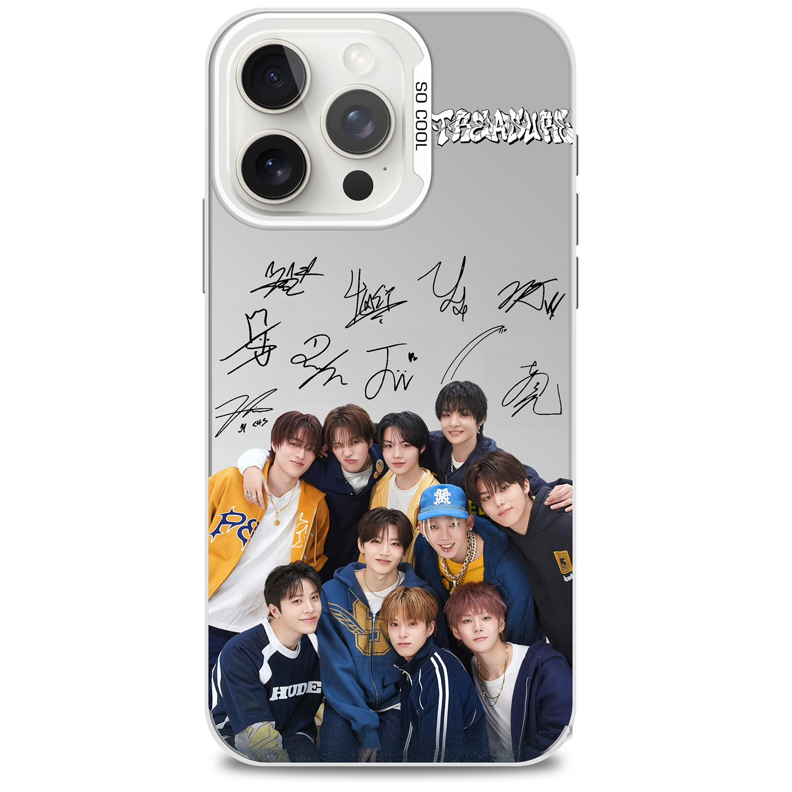 レーザーグラデーションスマートフォンケース-銀【TREASURE/𝐋𝐎𝐕𝐄 𝐏𝐔𝐋𝐒𝐄】