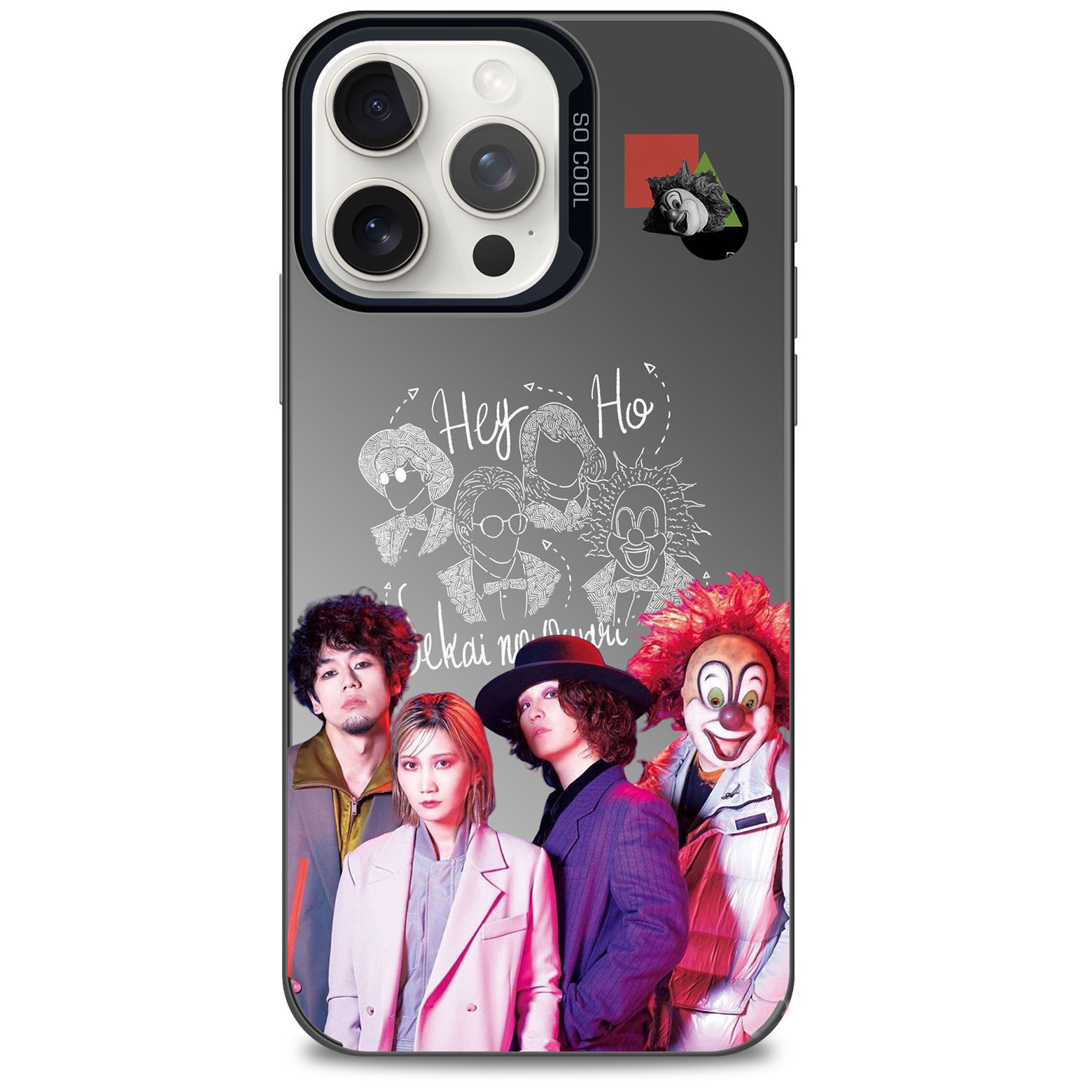 レーザーグラデーションスマートフォンケース-黒【‌SEKAI NO OWARI】-YITOTO™推し活がもっと楽しくなる