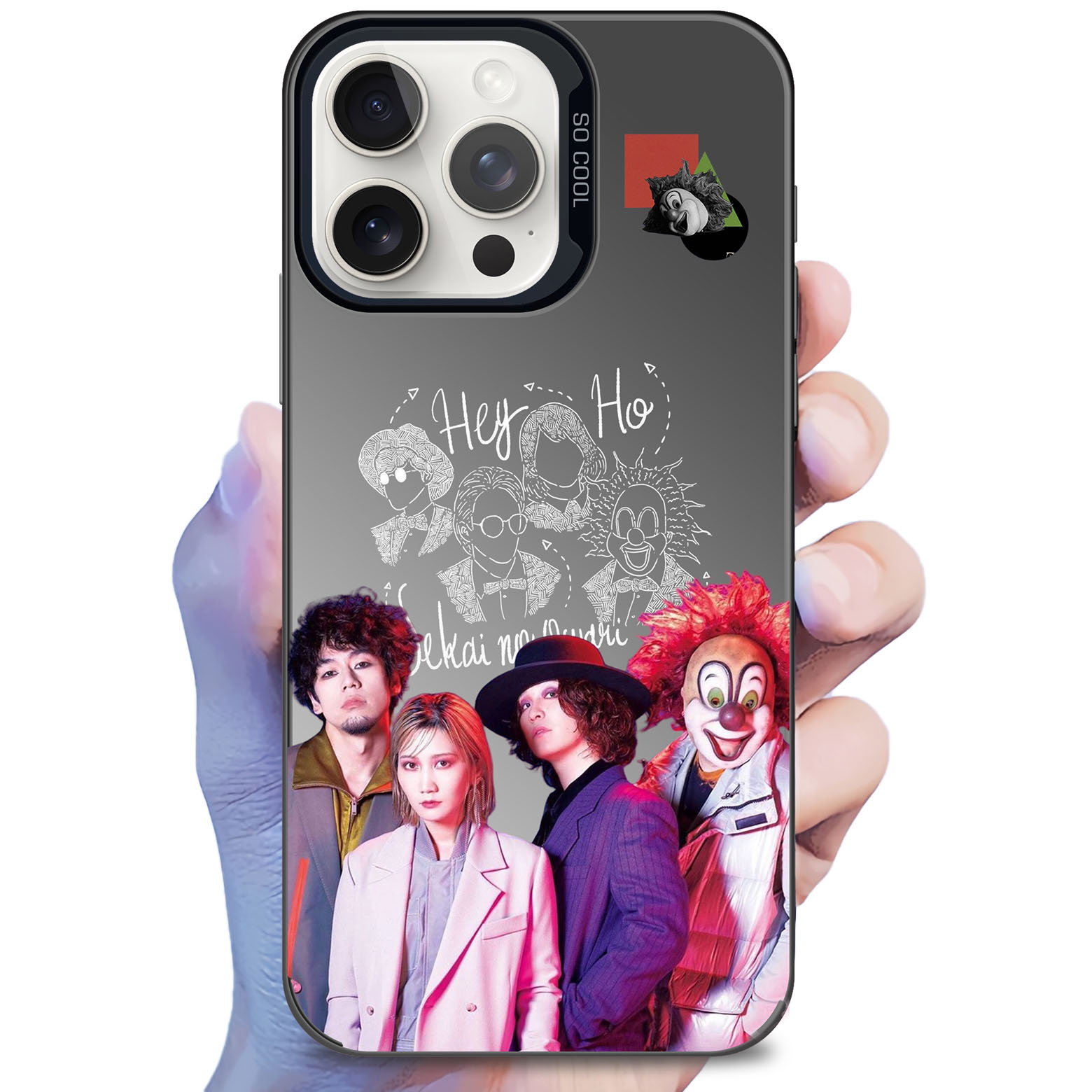レーザーグラデーションスマートフォンケース-黒【‌SEKAI NO OWARI】-YITOTO™推し活がもっと楽しくなる