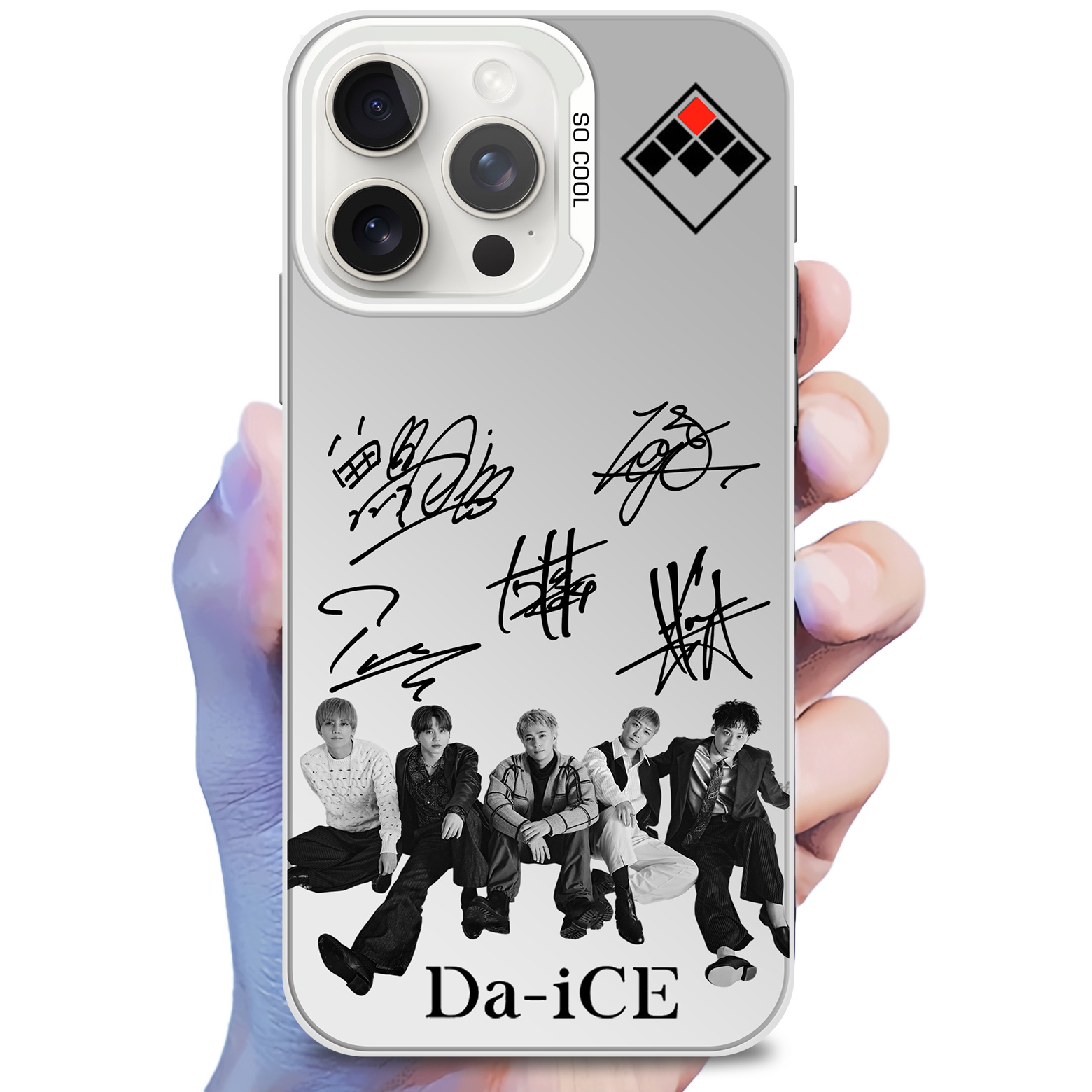 ミラースマホケース-銀【Da-iCE】