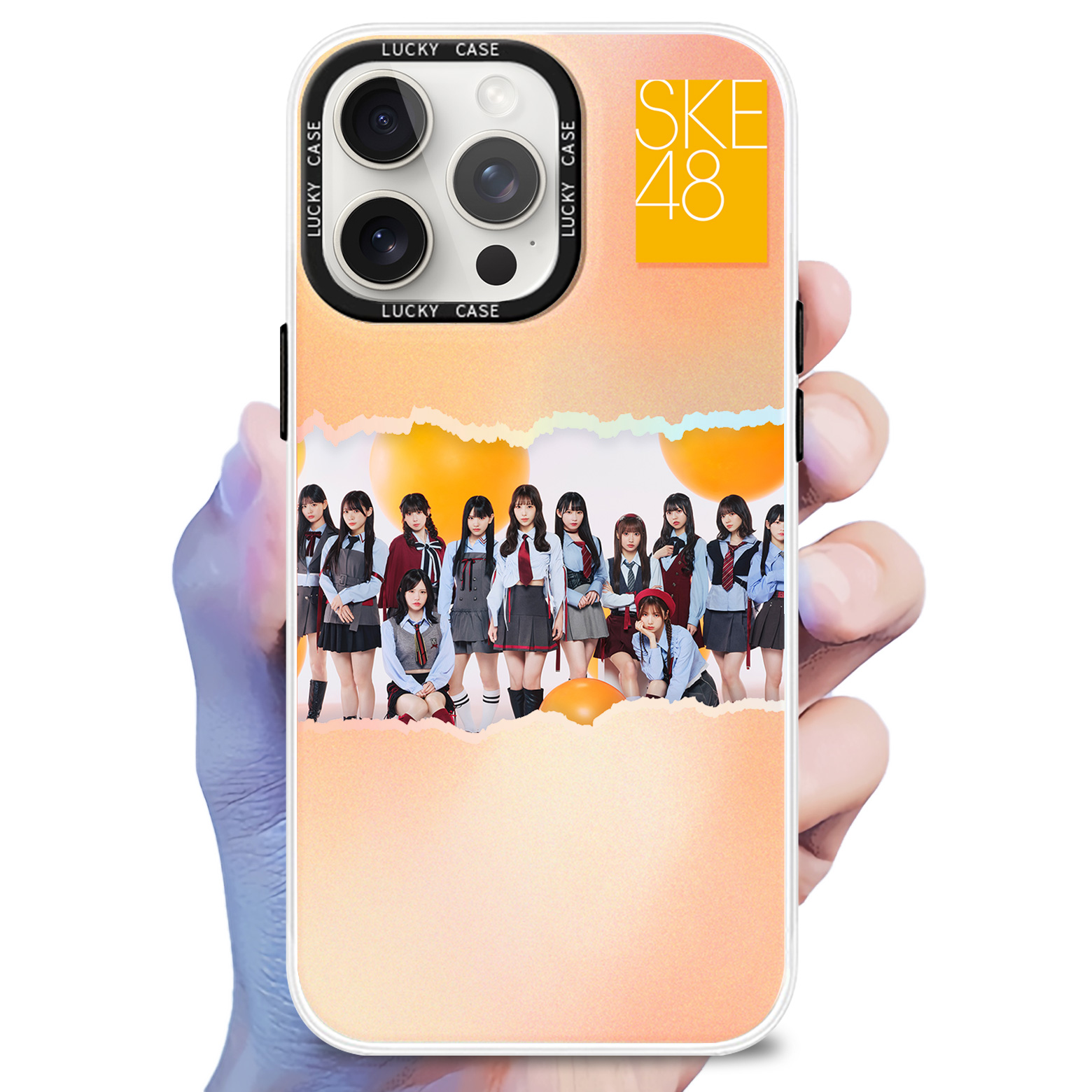 レーザーグラデーションスマートフォンケース-【SKE48/Tick tack zack】