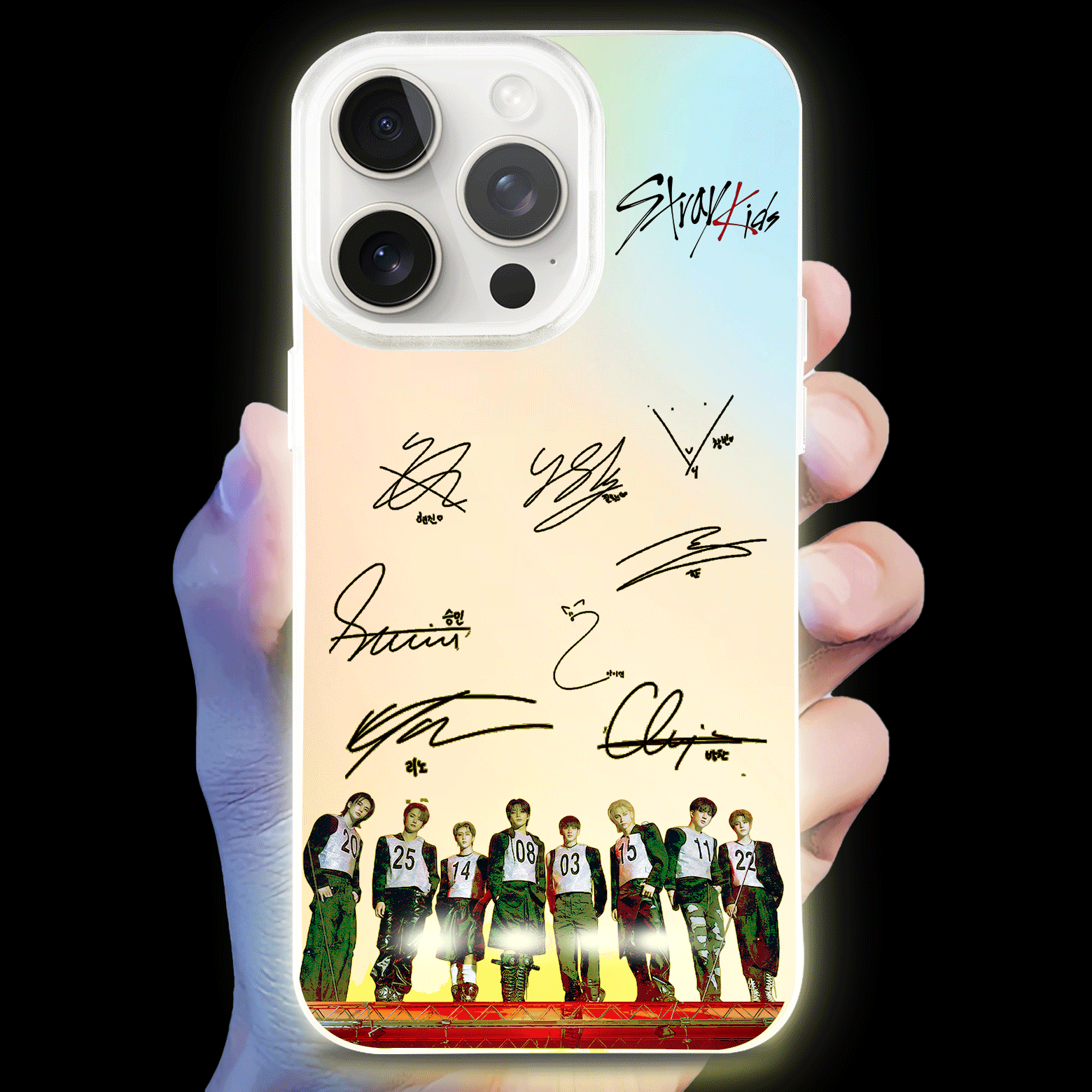 ボトム発光デザイン スマホケース【Stray Kids】