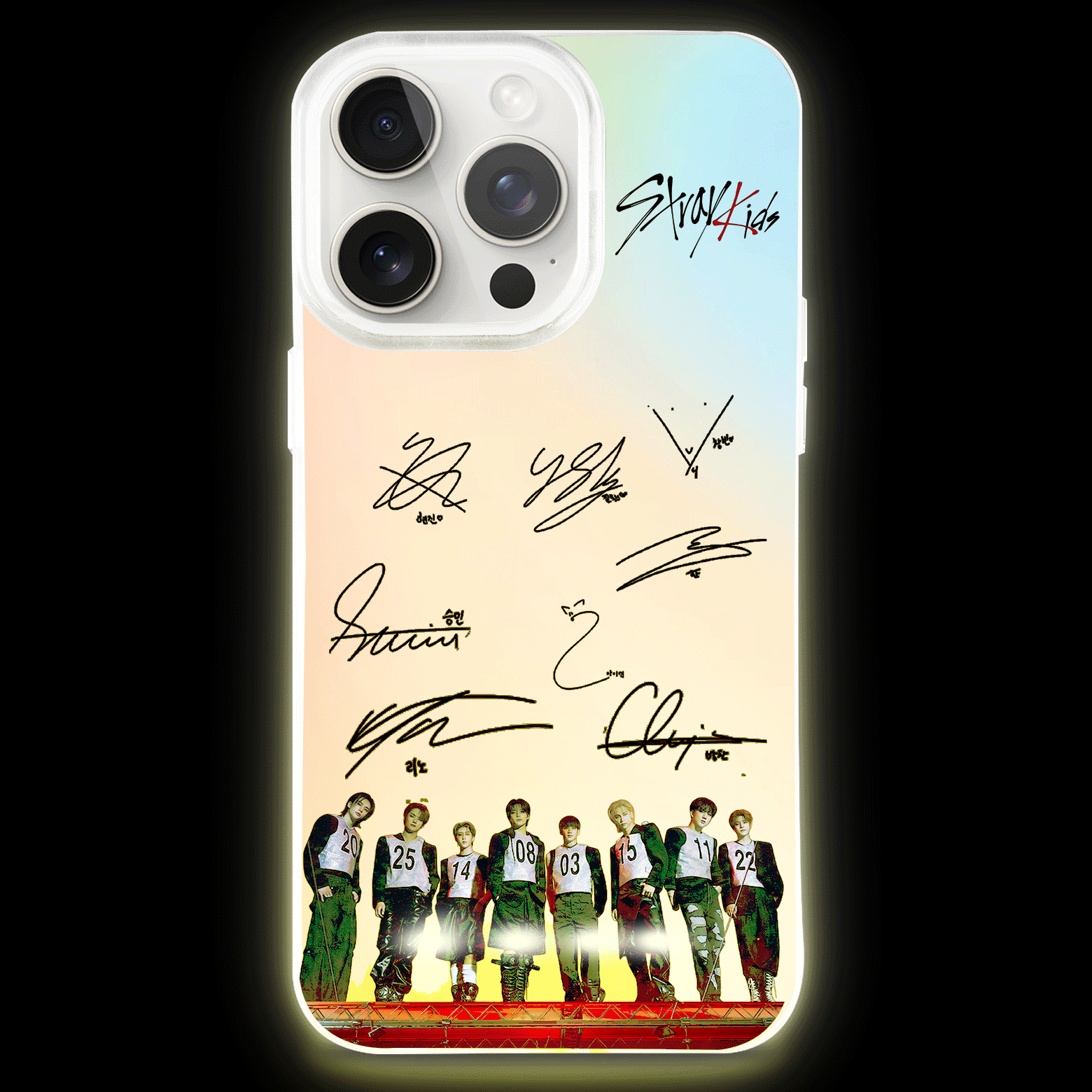 ボトム発光デザイン スマホケース【Stray Kids】