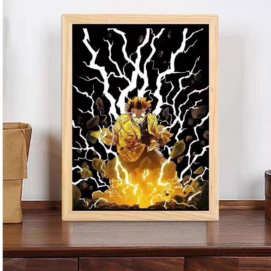 夕暮れの光と影の絵【鬼滅の刃】2種類