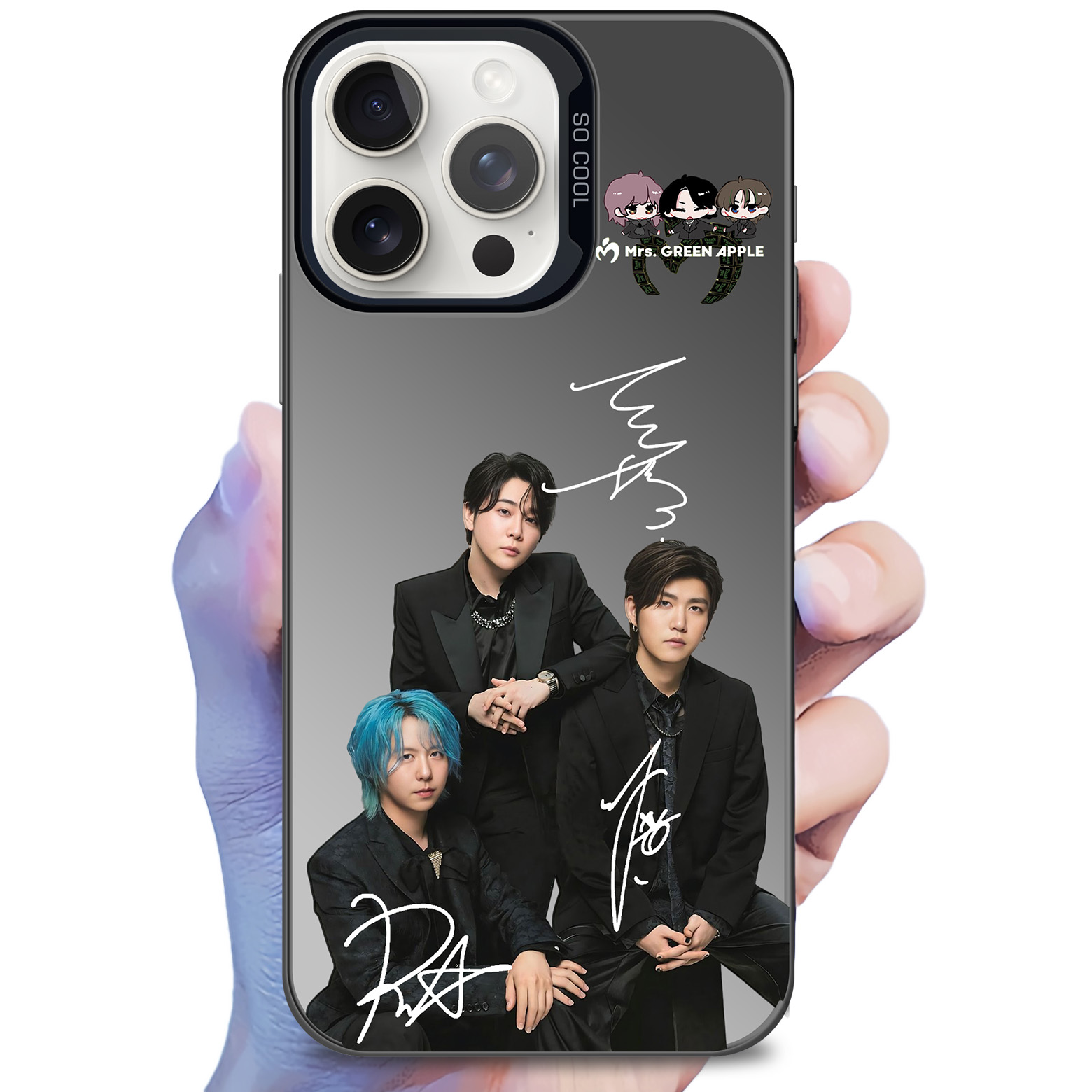 ミラースマホケース-黒【MrsGREENAPPLE/lulu.】