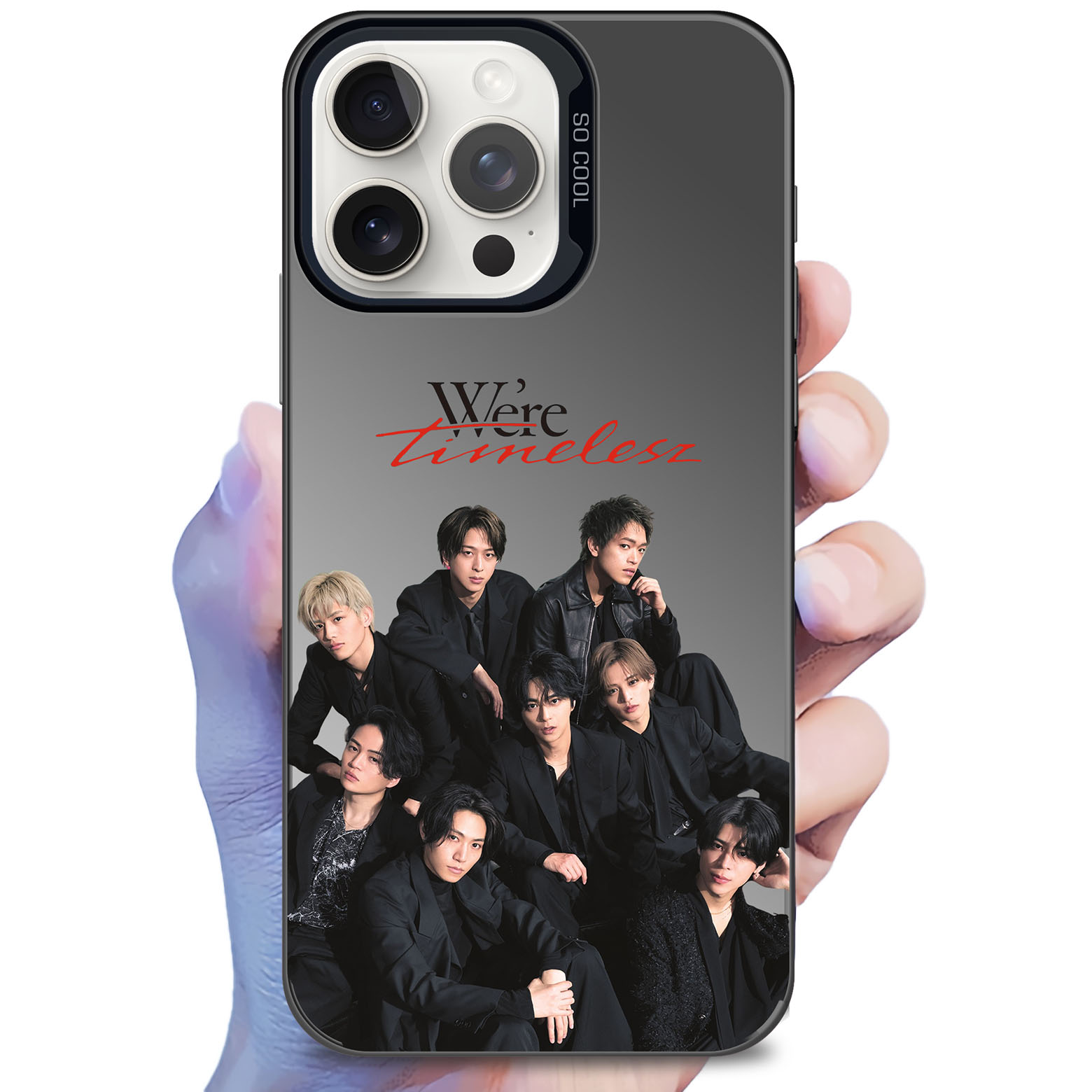 レーザーグラデーションスマートフォンケース-黒【timelesz】-YITOTO™推し活がもっと楽しくなる