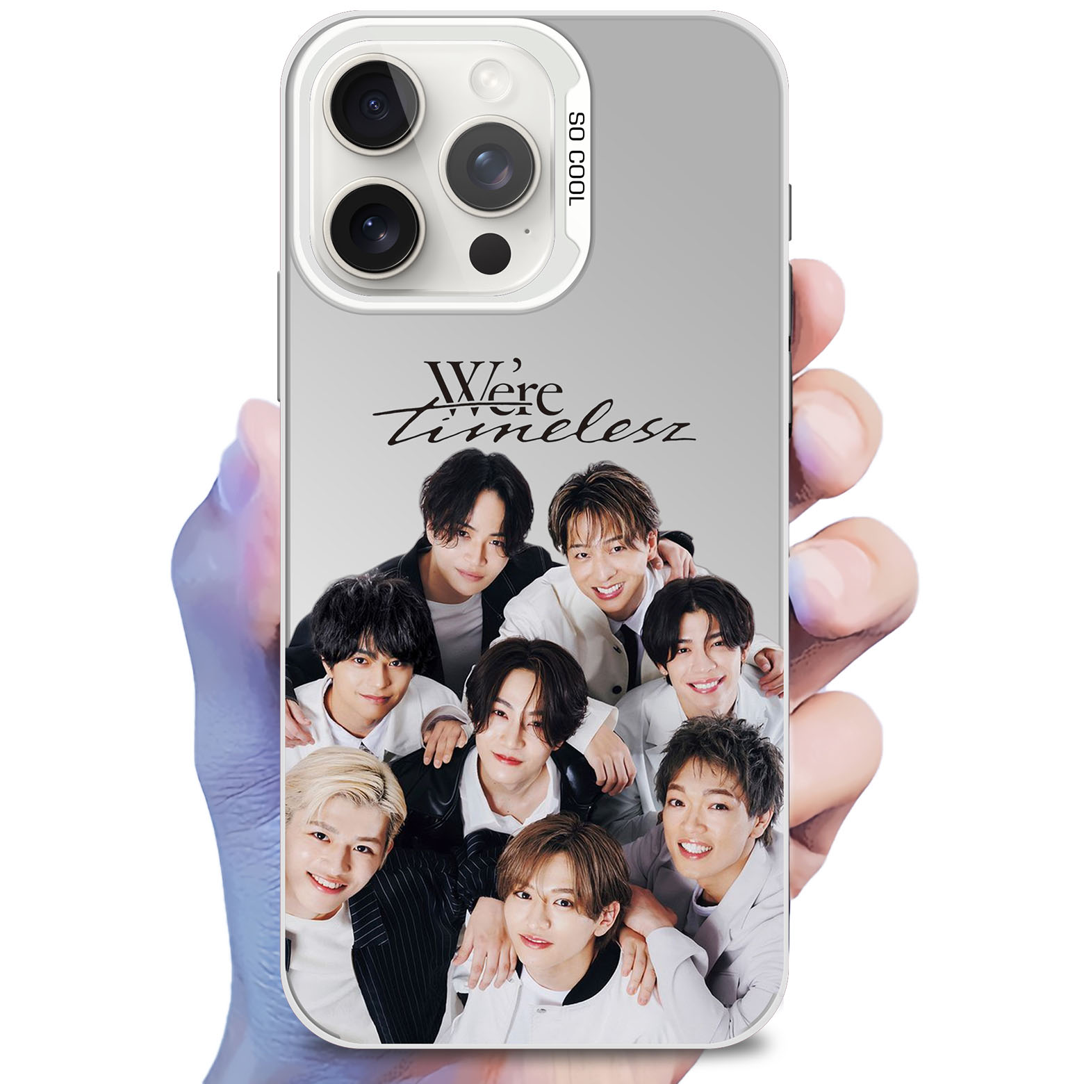 レーザーグラデーションスマートフォンケース-銀【timelesz】-YITOTO™推し活がもっと楽しくなる