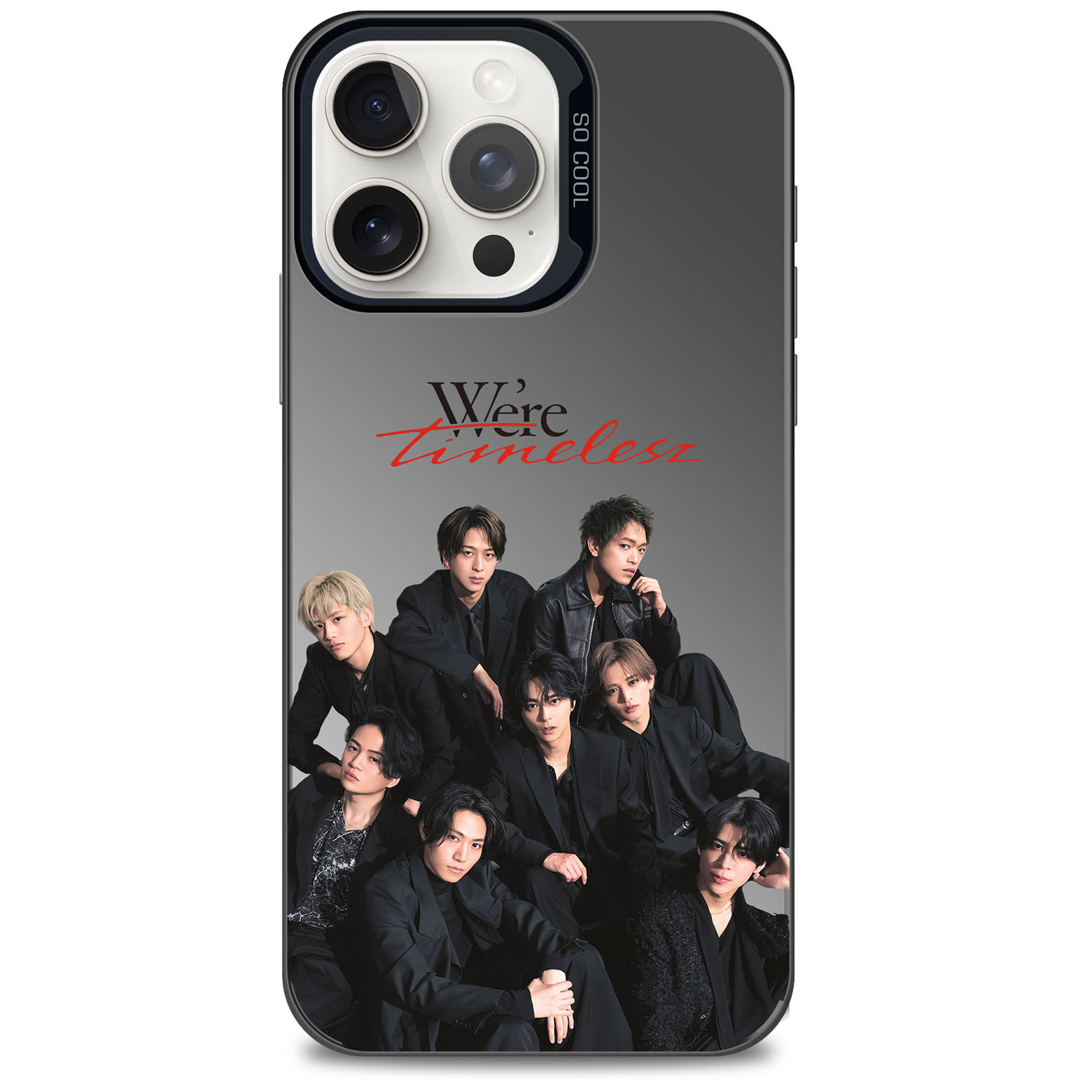 レーザーグラデーションスマートフォンケース-黒【timelesz】-YITOTO™推し活がもっと楽しくなる