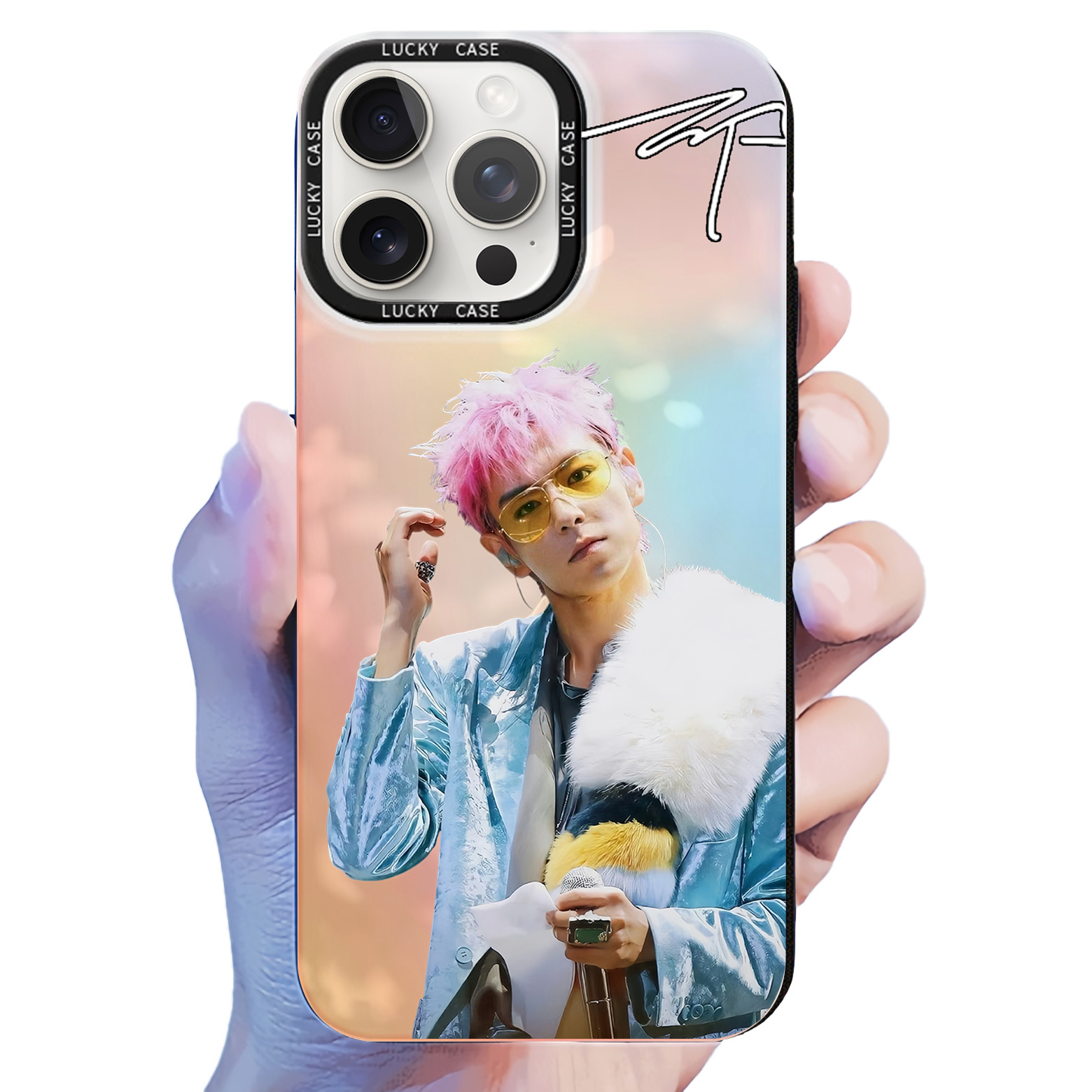 レーザーグラデーションスマートフォンケース【T.O.P】2種類