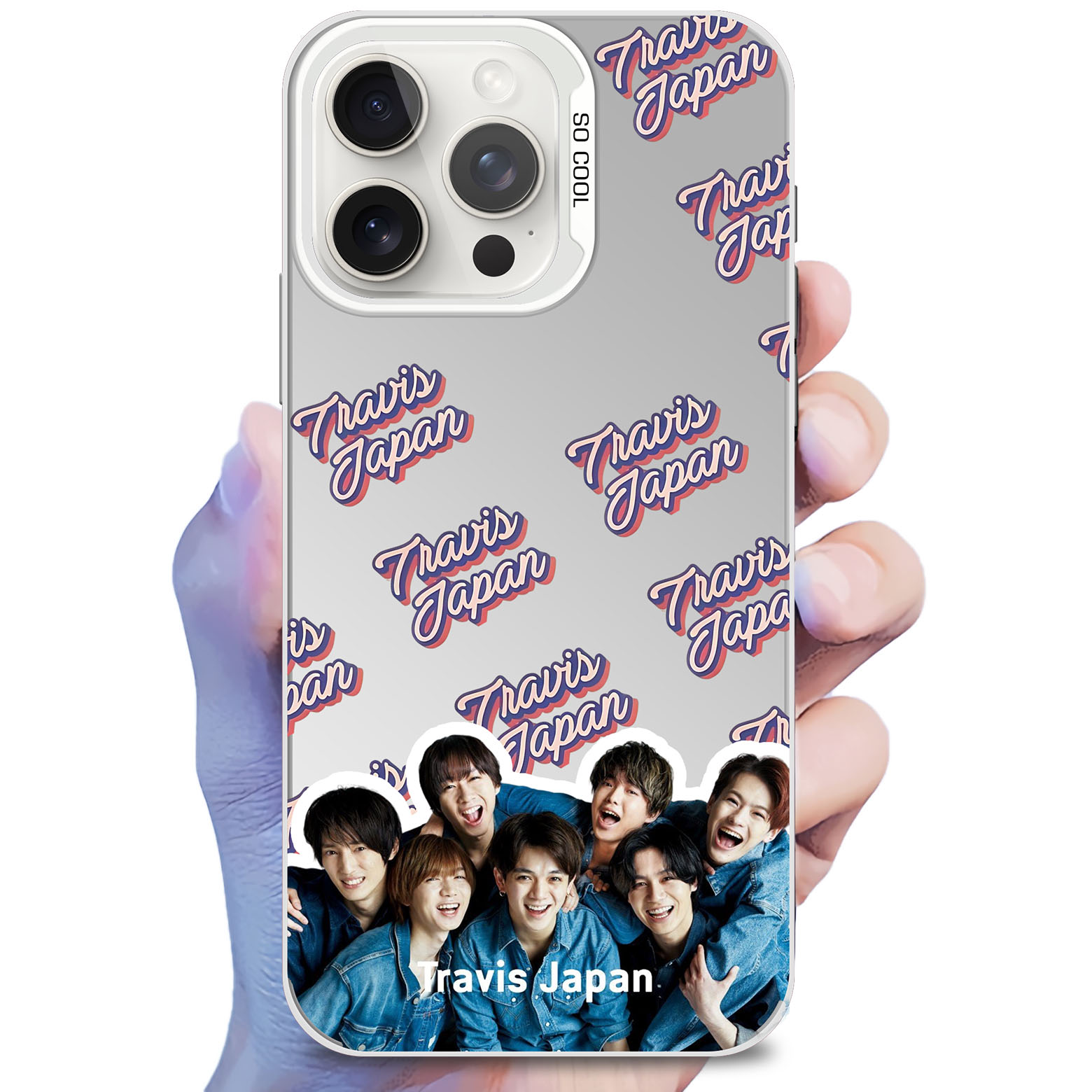 レーザーグラデーションスマートフォンケース-銀【Travis Japan】-YITOTO™推し活がもっと楽しくなる