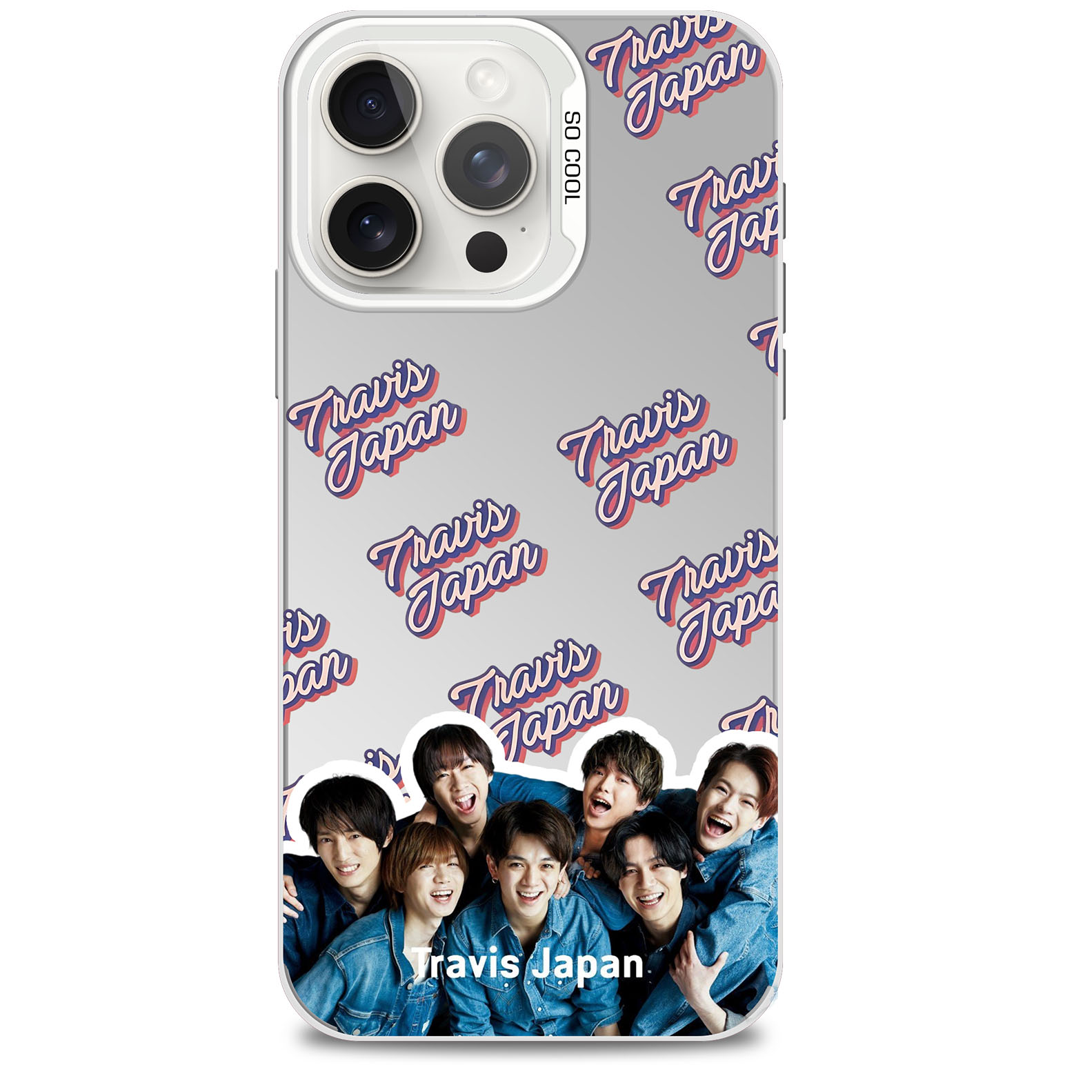 レーザーグラデーションスマートフォンケース-銀【Travis Japan】-YITOTO™推し活がもっと楽しくなる