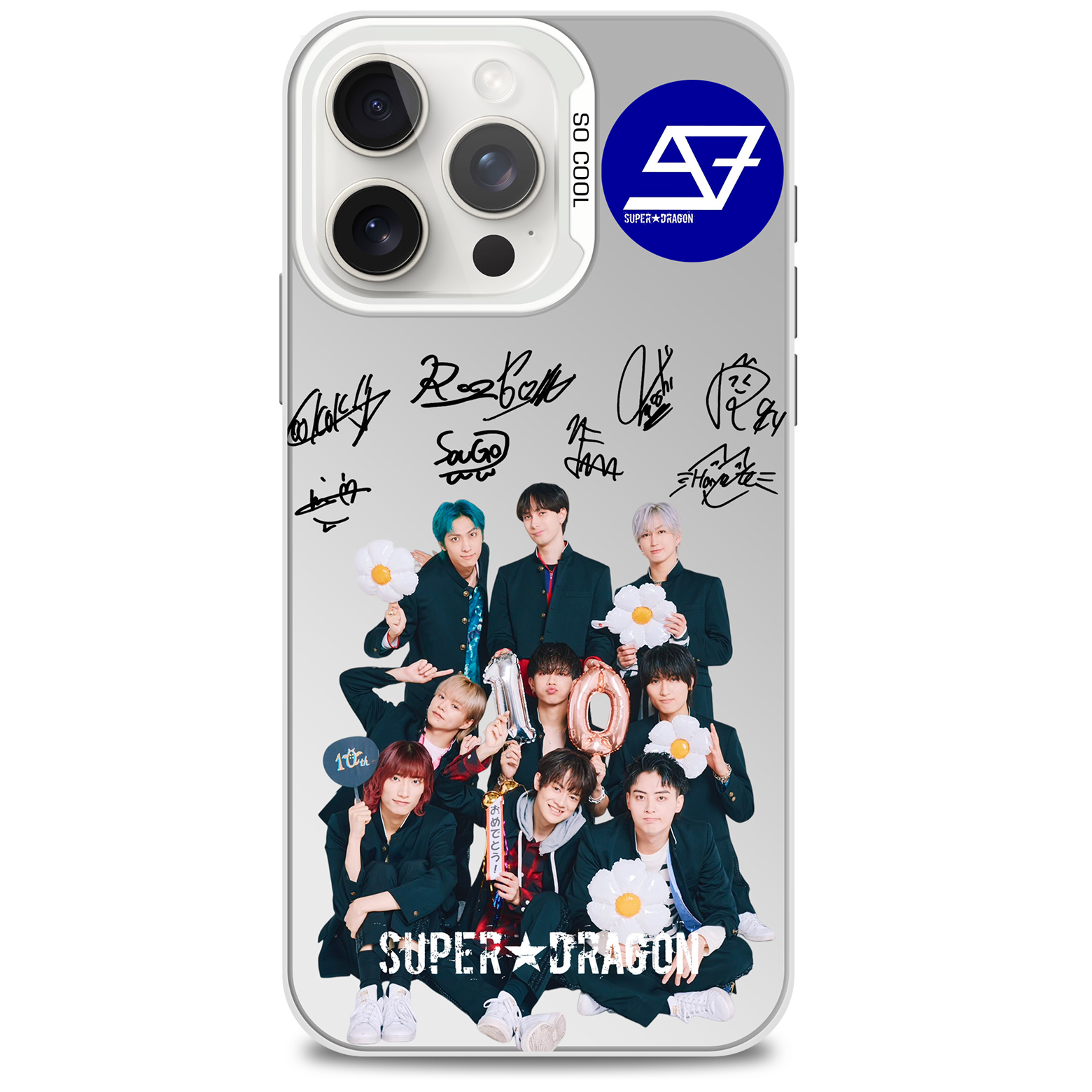 ミラースマホケース-銀【SUPER★DRAGON/Concealer】