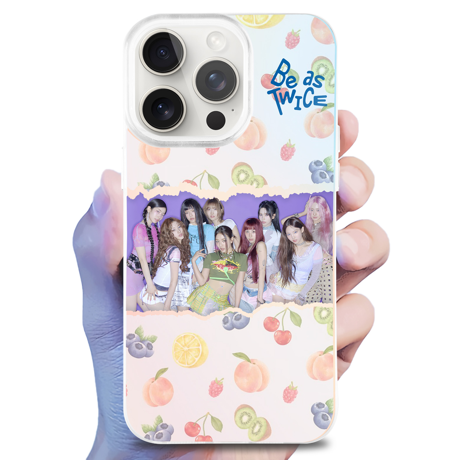 レーザーグラデーションスマートフォンケース-銀【TWICE/THIS IS FOR】-YITOTO™推し活がもっと楽しくなる