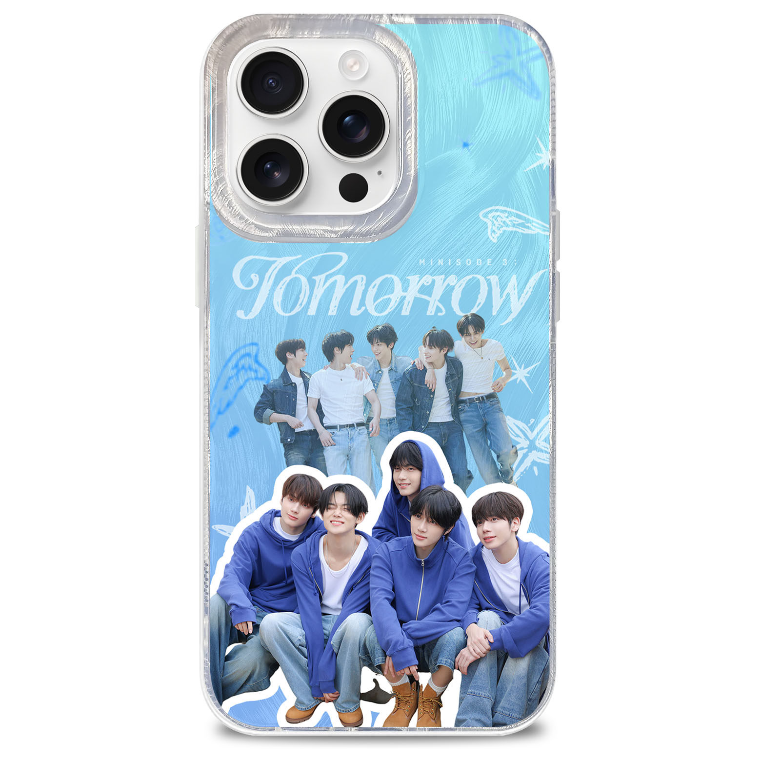 フェザーテクスチャーレーザーグラデーションスマートフォンケース【TXT/Love Language】-YITOTO™推し活がもっと楽しくなる