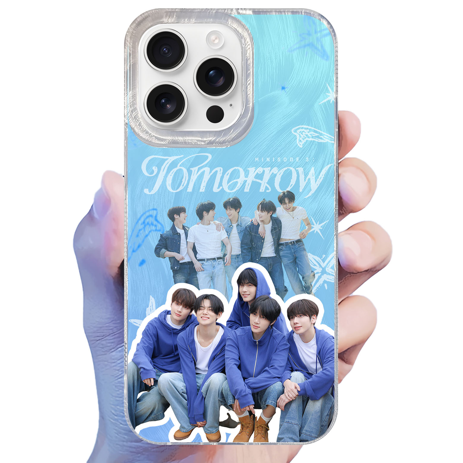 フェザーテクスチャーレーザーグラデーションスマートフォンケース【TXT/Love Language】-YITOTO™推し活がもっと楽しくなる