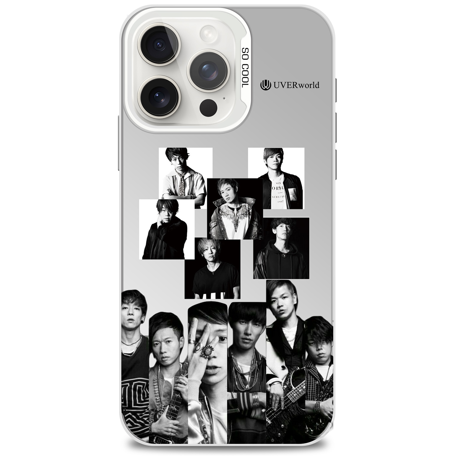 ミラースマホケース-銀【UVERworld】-B