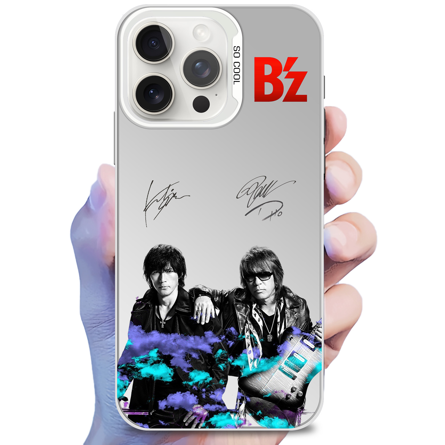 ミラースマホケース-銀【B'z/Heaven Knows】