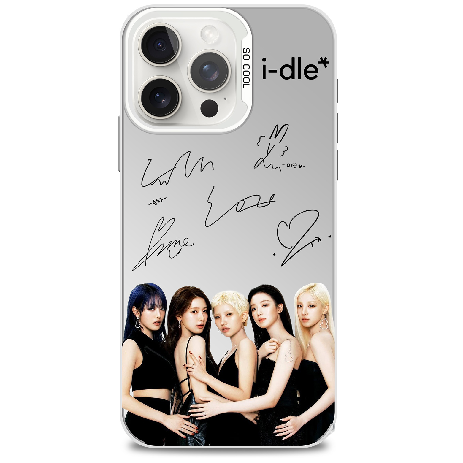 レーザーグラデーションスマートフォンケース-銀【I-DLE/i-dle JAPAN 1st EP 『i-dle』】