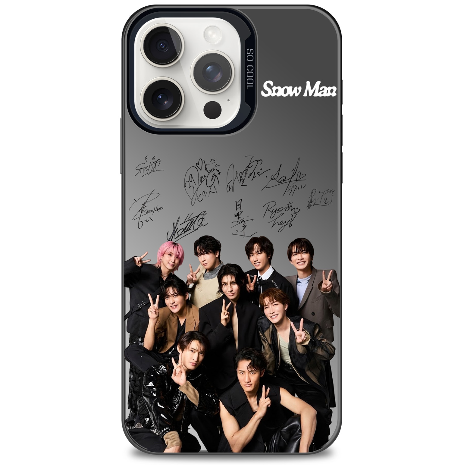 ミラースマホケース-黒【Snow Man/CALENDAR】