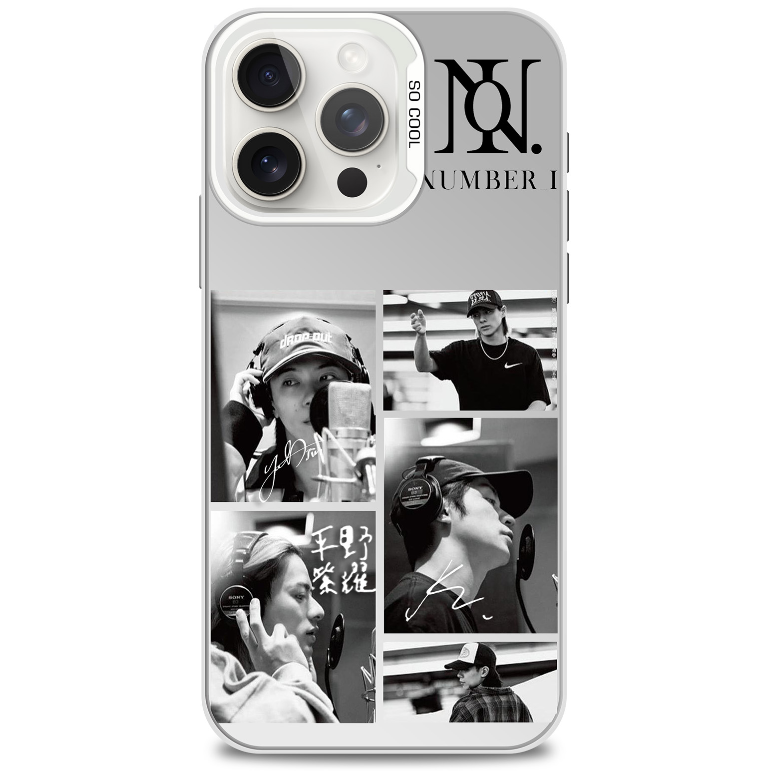 レーザーグラデーションスマートフォンケース-銀【Number_i/No.Ⅰ】-B