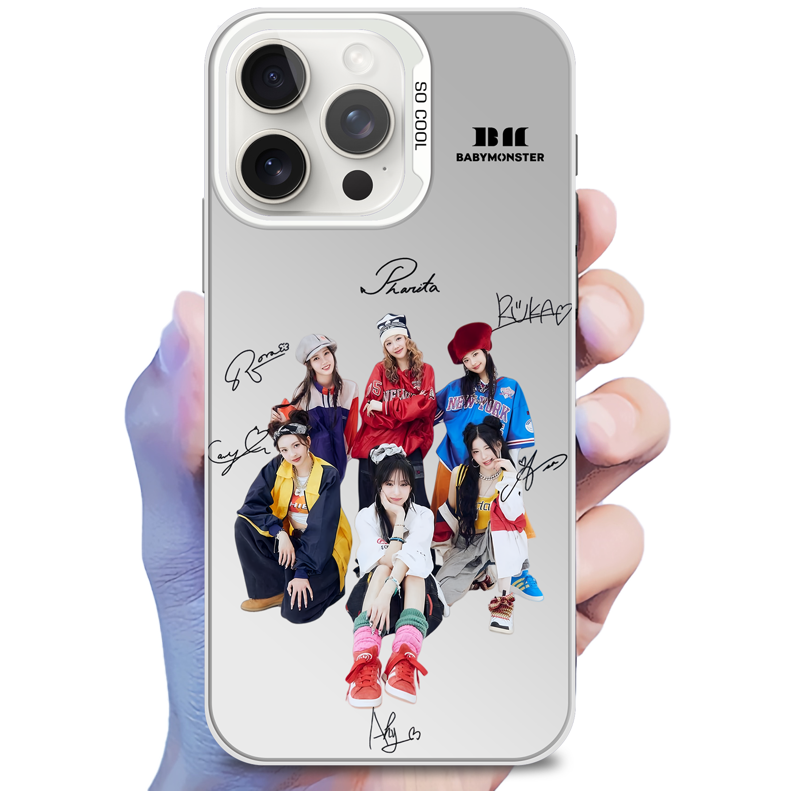 ミラースマホケース-銀【BABYMONSTER/HOT SAUCE】-B