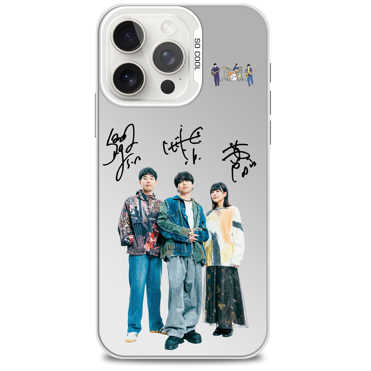 ミラースマホケース-銀【Saucy Dog/エデンの部屋】