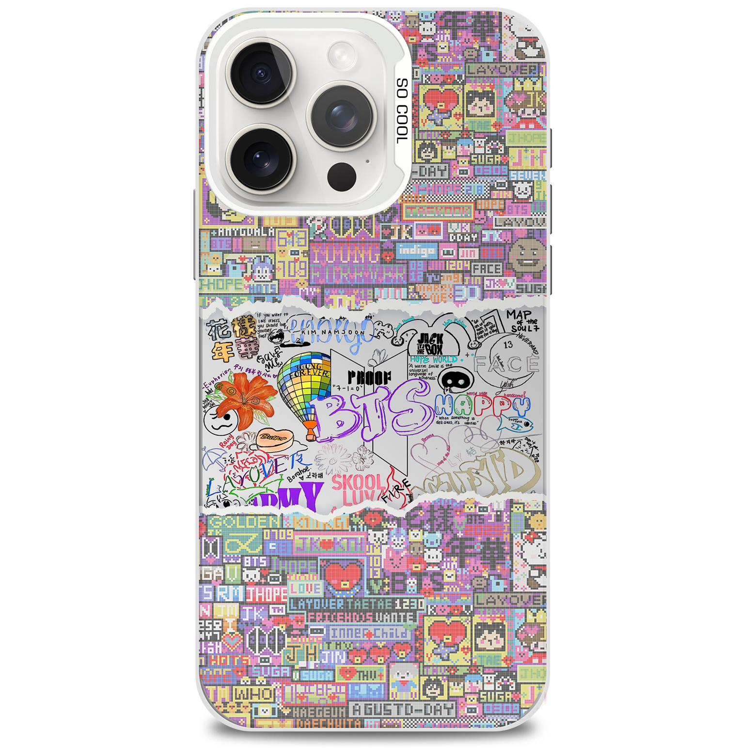 ミラースマホケース-銀【BTS】-C