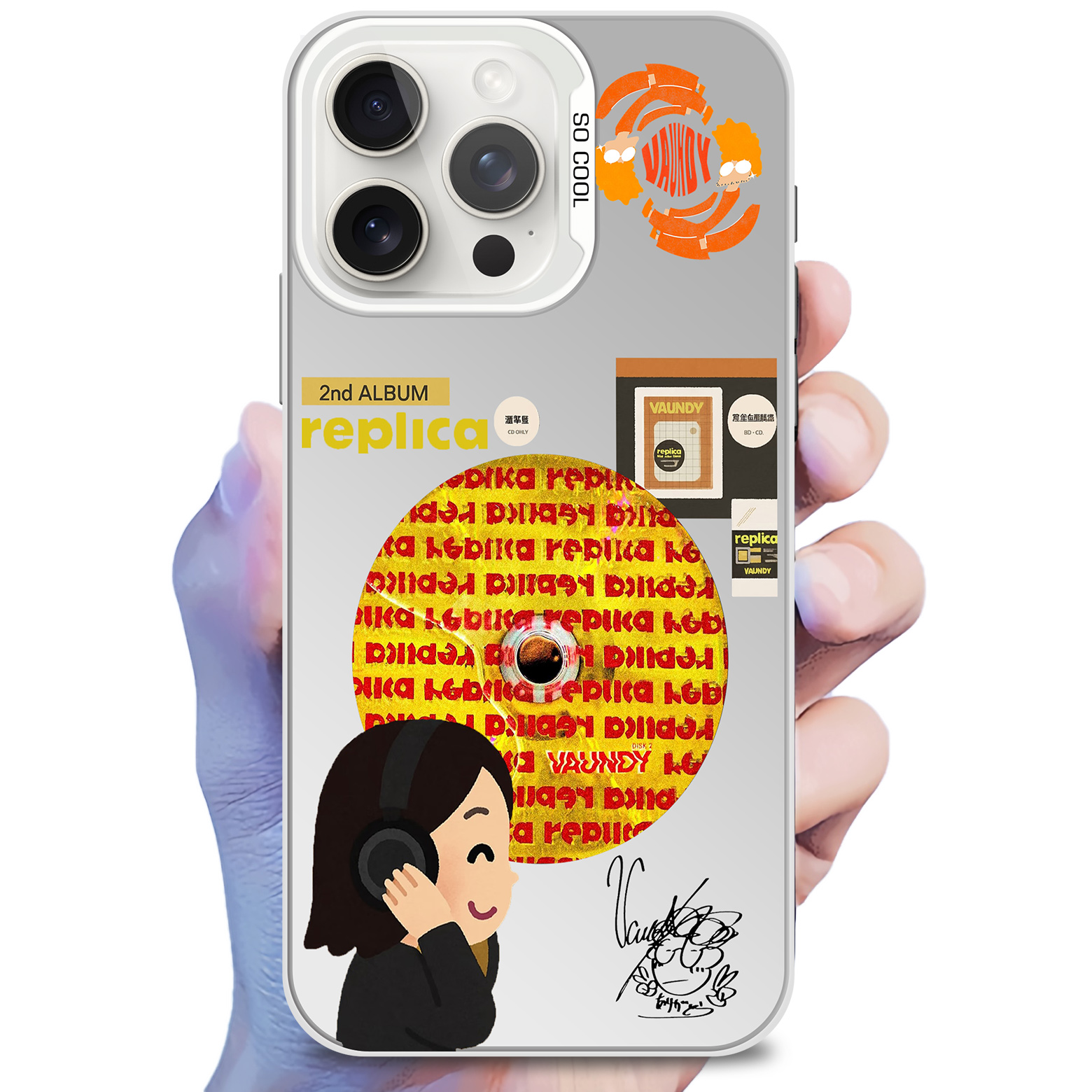 ミラースマホケース-銀【Vaundy/Replica】