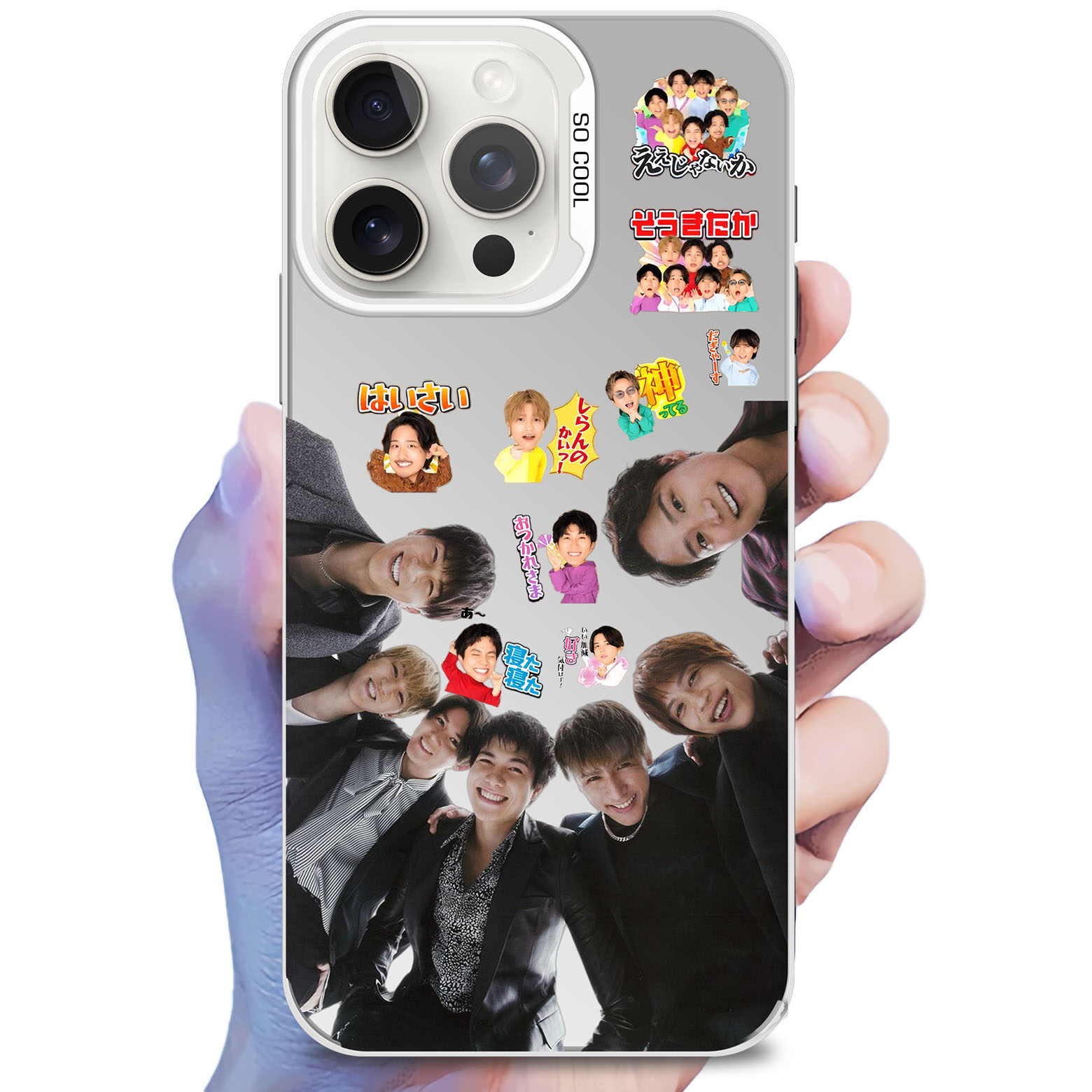 レーザーグラデーションスマートフォンケース-銀【WEST./ジャニーズWEST】-YITOTO™推し活がもっと楽しくなる